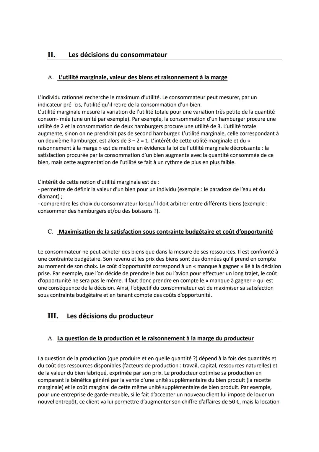 # Thème 1: Quelles sont les grandes questions économiques et leurs enjeux actuels ?

# Chapitre 2: Les décisions du consommateur et du produ