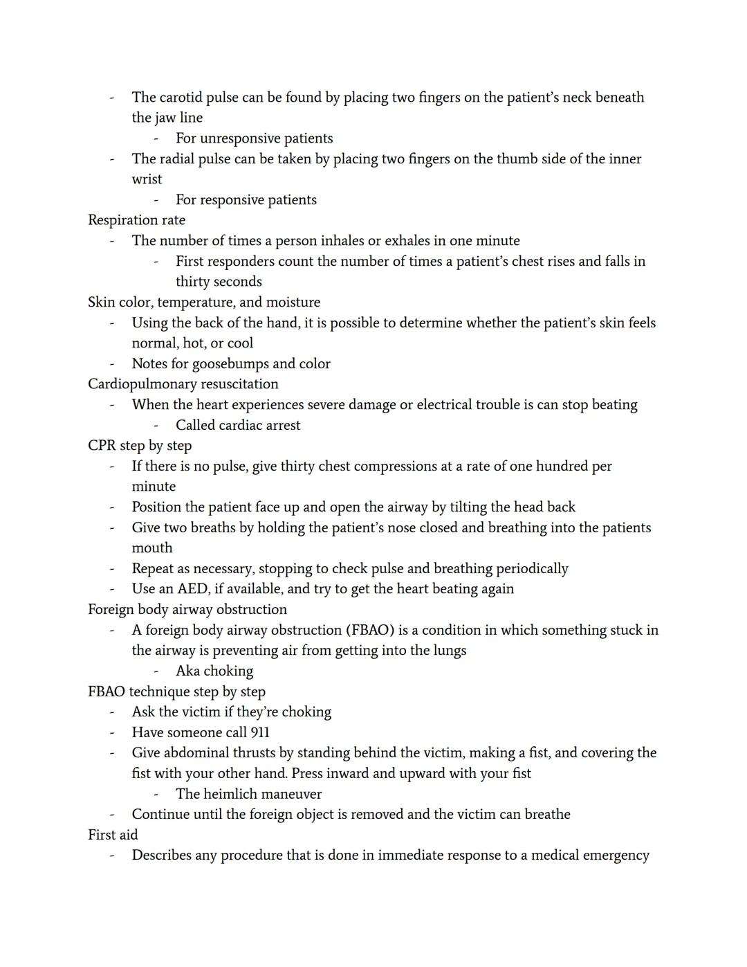 # First Aid and Emergency Response

Emergency care
- Is provided at the scene of an accident or medical emergency
  - Traumatic injuries, su