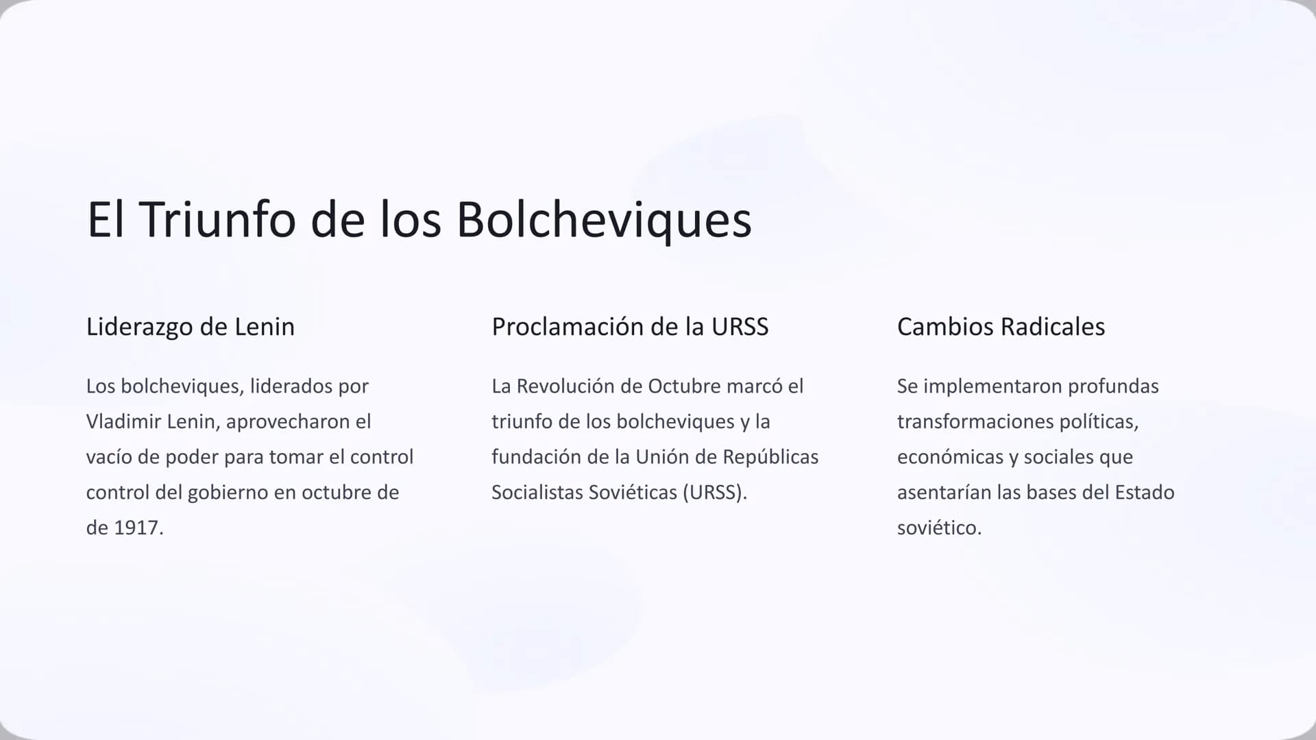 # La Revolución Rusa

La Revolución Rusa fue un hito trascendental en la historia del siglo XX,
siglo XX, marcando el fin del Imperio Ruso y
