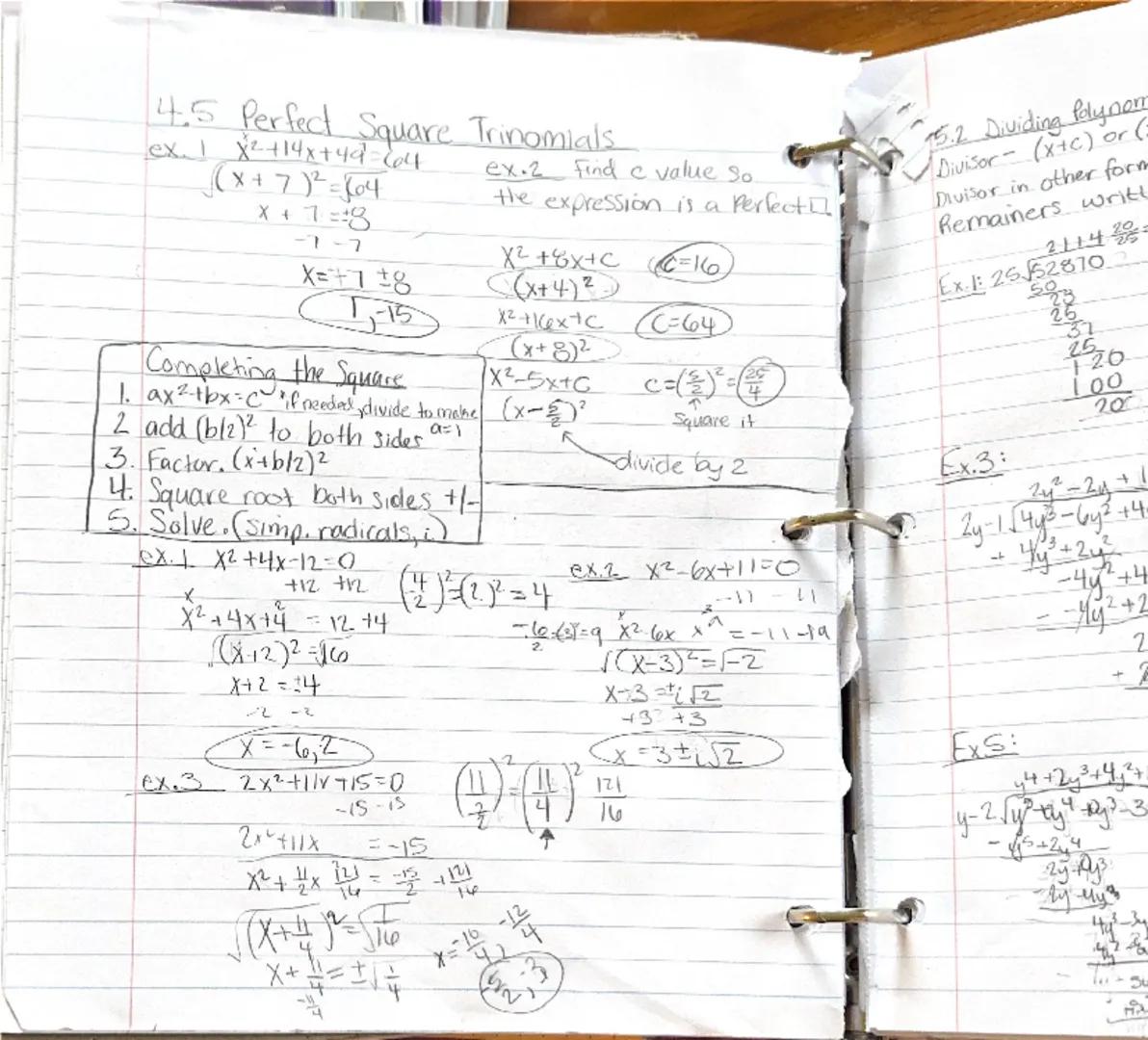 # 4.4 Imaginary + Complex Numbers
Complex numbers

a + bi
real ↑ imaginary

A.Simplify: √28

√-1=i
i²=-1

√25=5i

√-1 √4 √7
i 4√2

2√7 i
i 2