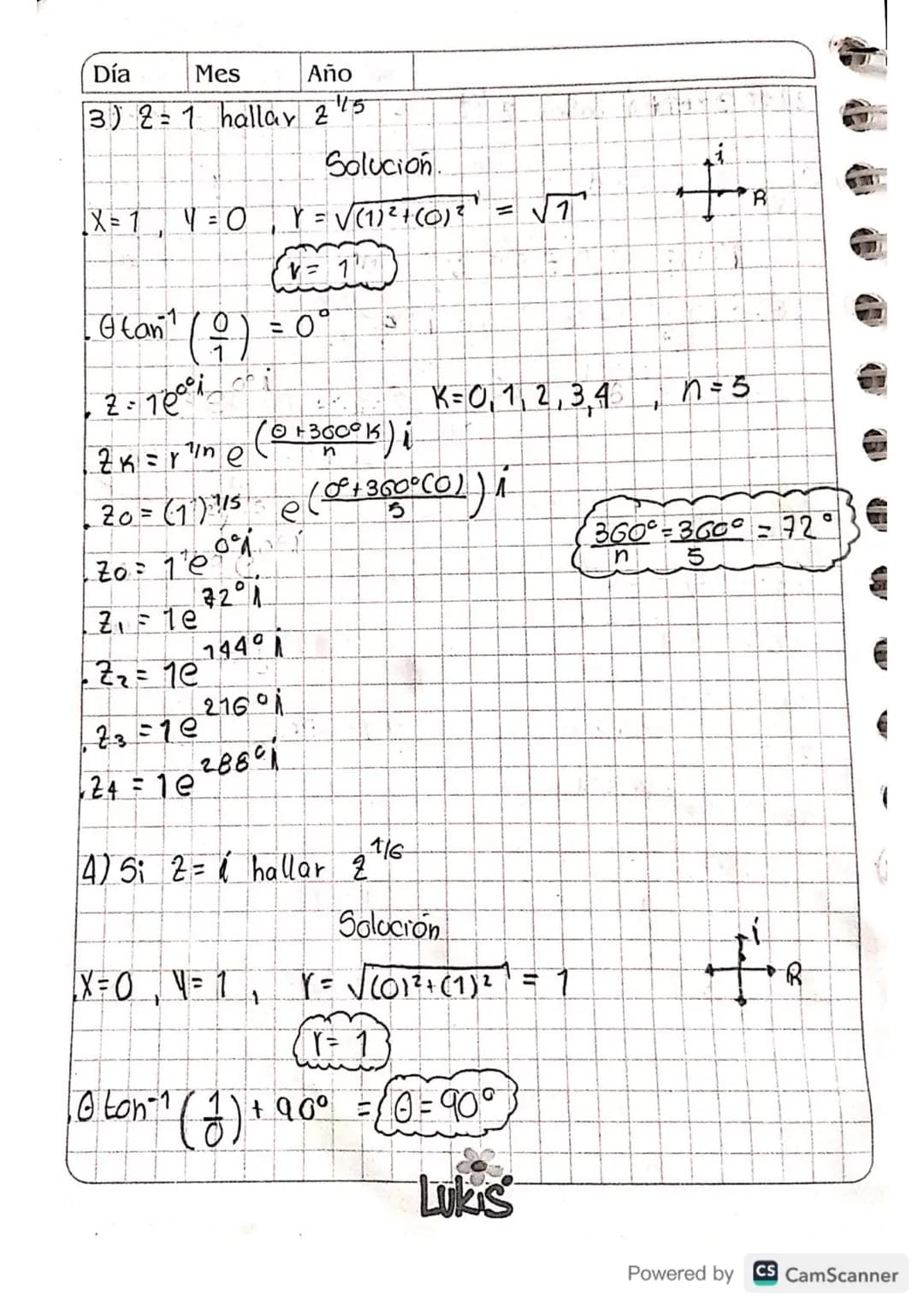 Día
Mes
Año
Suma, resta, multiplicación y División de un
Complejo. Com
las operaciones de suma, resta y moltiplicación de
Complejos se reali