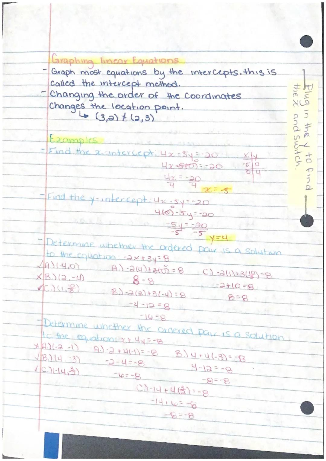 lecture Notes
Chapter 2.1
Rectangular Coordinate
System:
A graph with two Quadrante
numbers lines drawn at
I
origin
I
X-axis
III IV
right an
