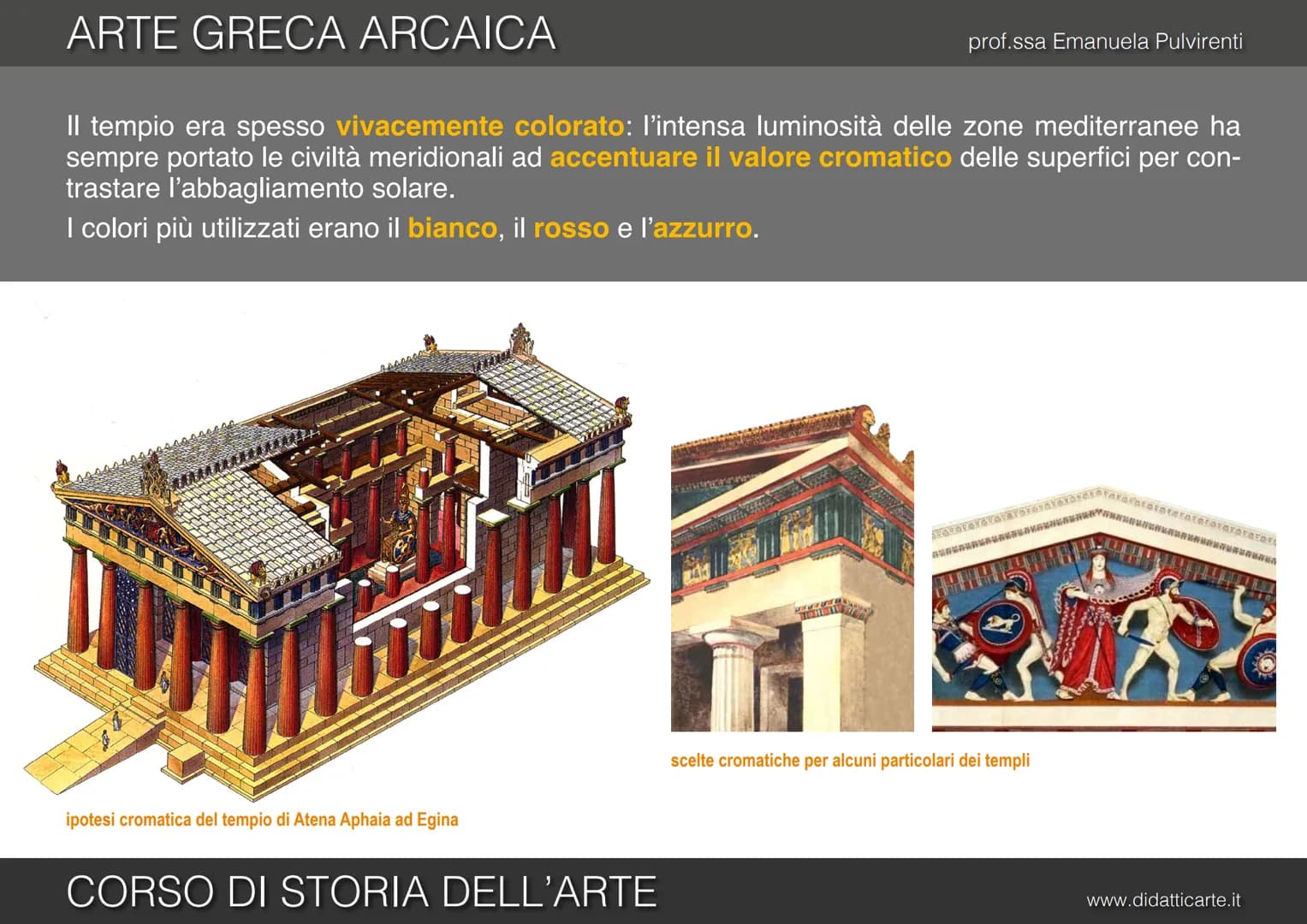prof.ssa Emanuela Pulvirenti

5b. ARTE GRECA ARCAICA

CORSO DI STORIA DELL'ARTE

www.didatticarte.it # ARTE GRECA ARCAICA

# L'ETÀ ARCAICA (