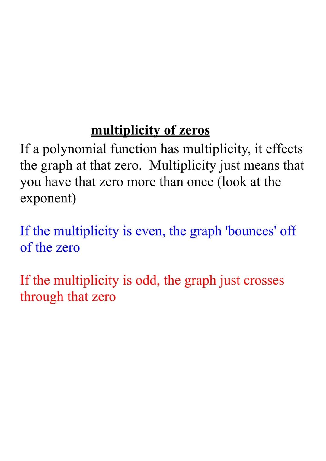 A2x 3.1 Graphing Polynomial Functions

Objective: SWBAT identify and write the end
behavior of a polynomial function in infinity form,
find 