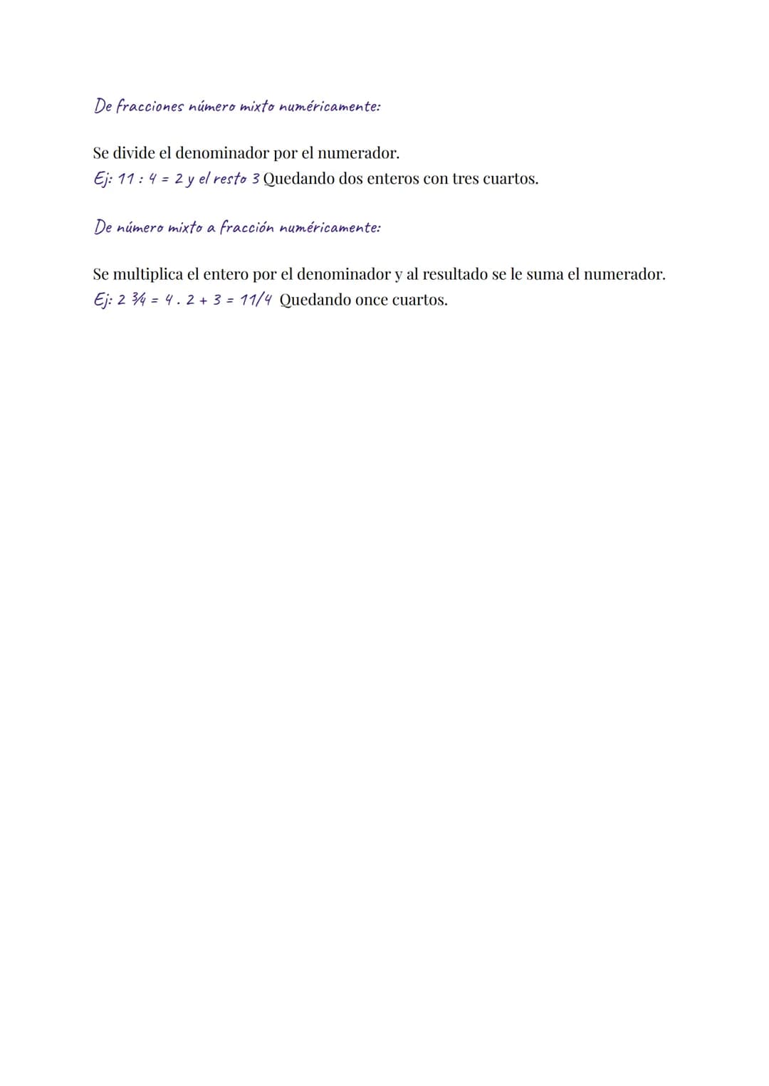 # MATEMÁTICAS

Números equivalentes

¿Cómo pasar un número mixto a fracción y viceversa? ¿Que es un número equivalente?
Un número equivalent