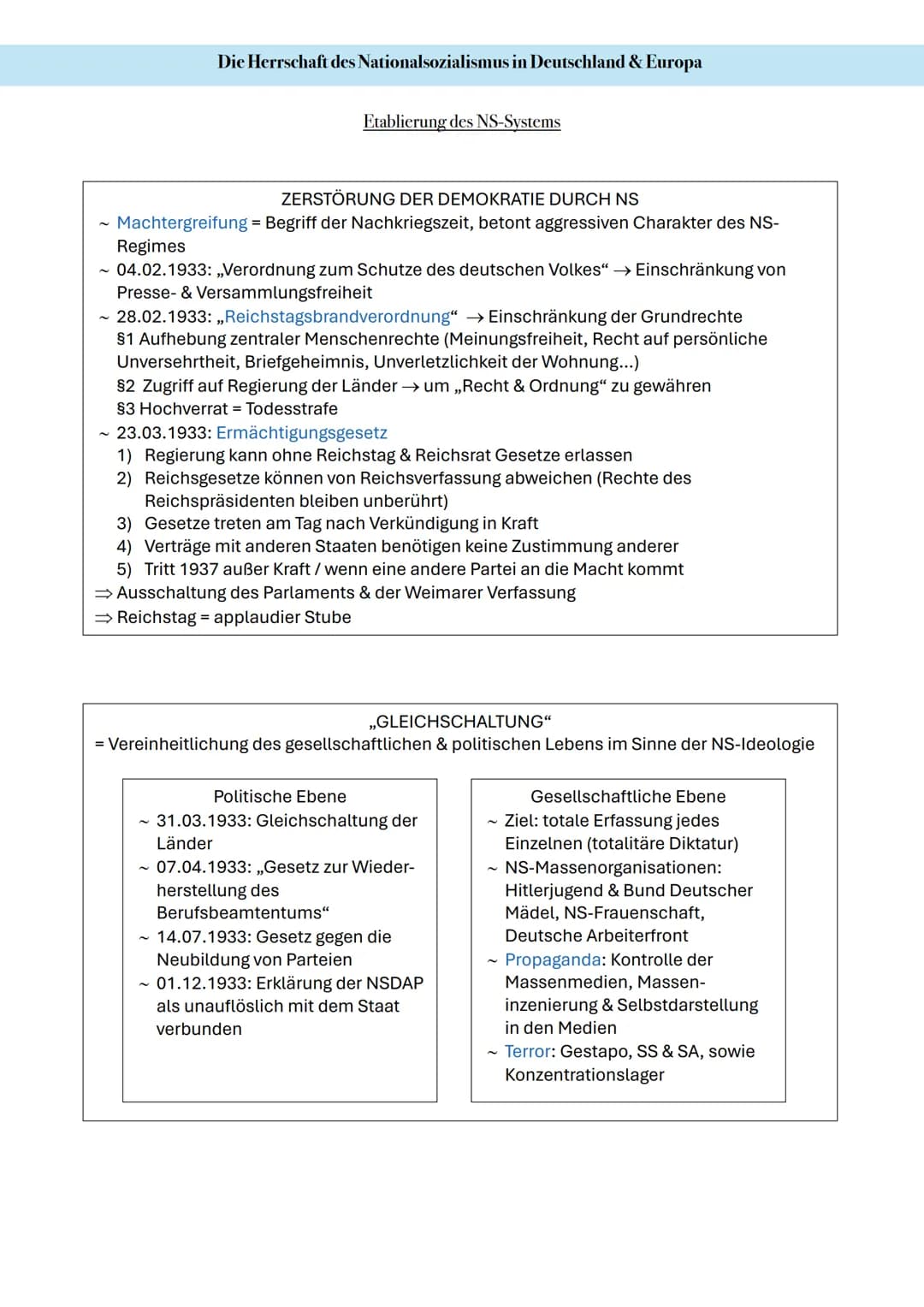 # Nationalsozialismus

Politische & idiologische Voraussetzungen des Nationalsozialismus

AUFSTIEG DER NSDAP

~ 1921: Übernahme des Parteivo