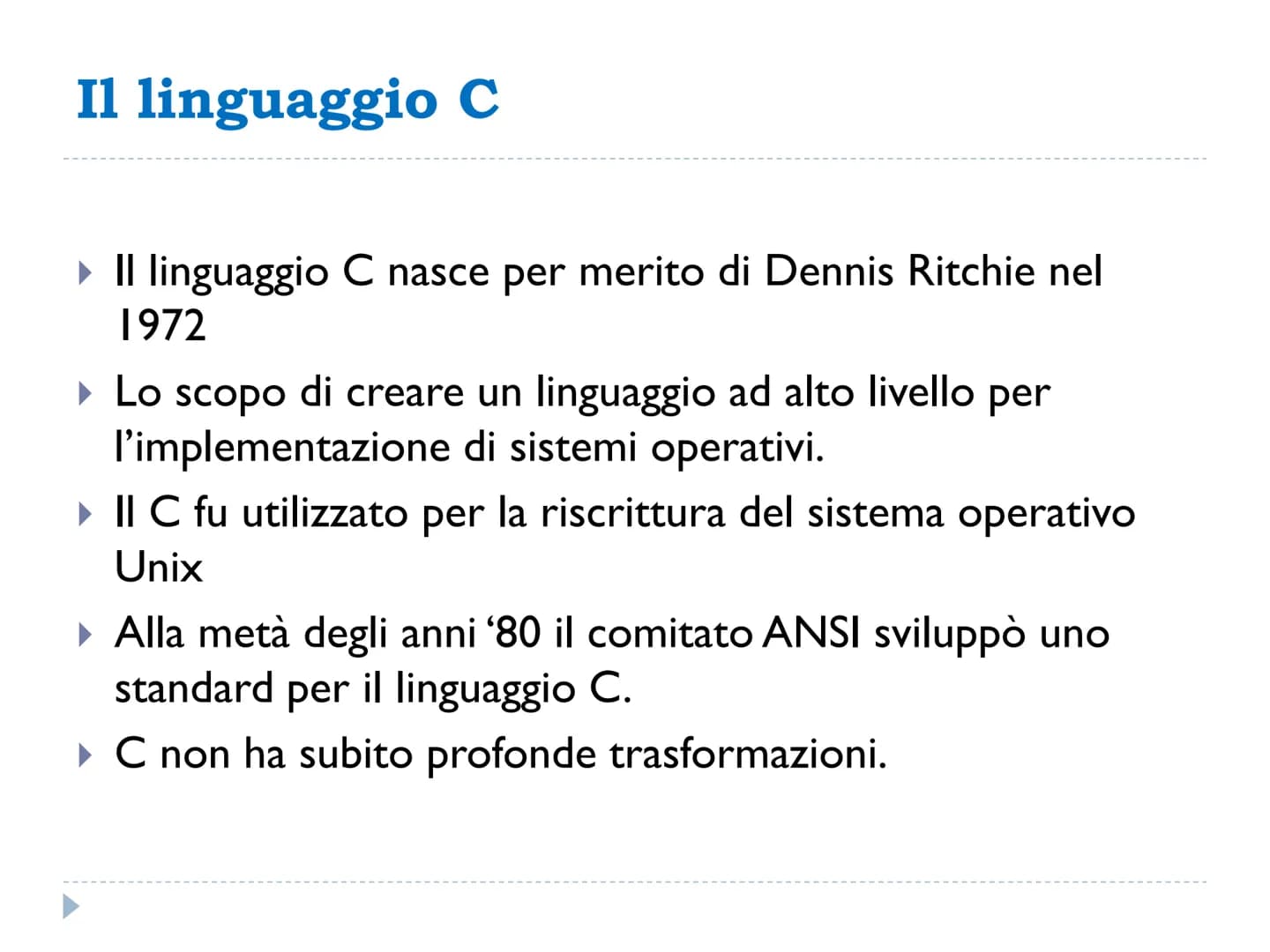 # Struttura di un programma

in Linguaggio C

3^G # Il linguaggio C

*   Il linguaggio C nasce per merito di Dennis Ritchie nel
1972
*   Lo 