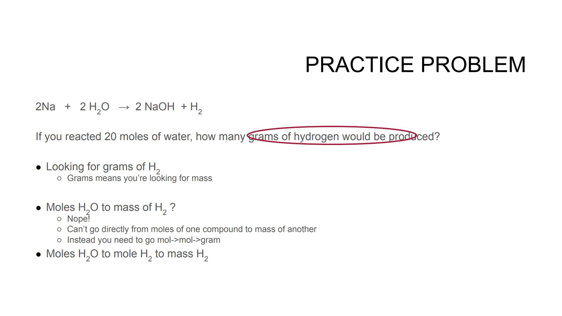 STOICHIOMETRY # STOICHIOMETRY

• So in order to determine the mass amounts of the
products/reactants in a reaction we will need stoichiometr