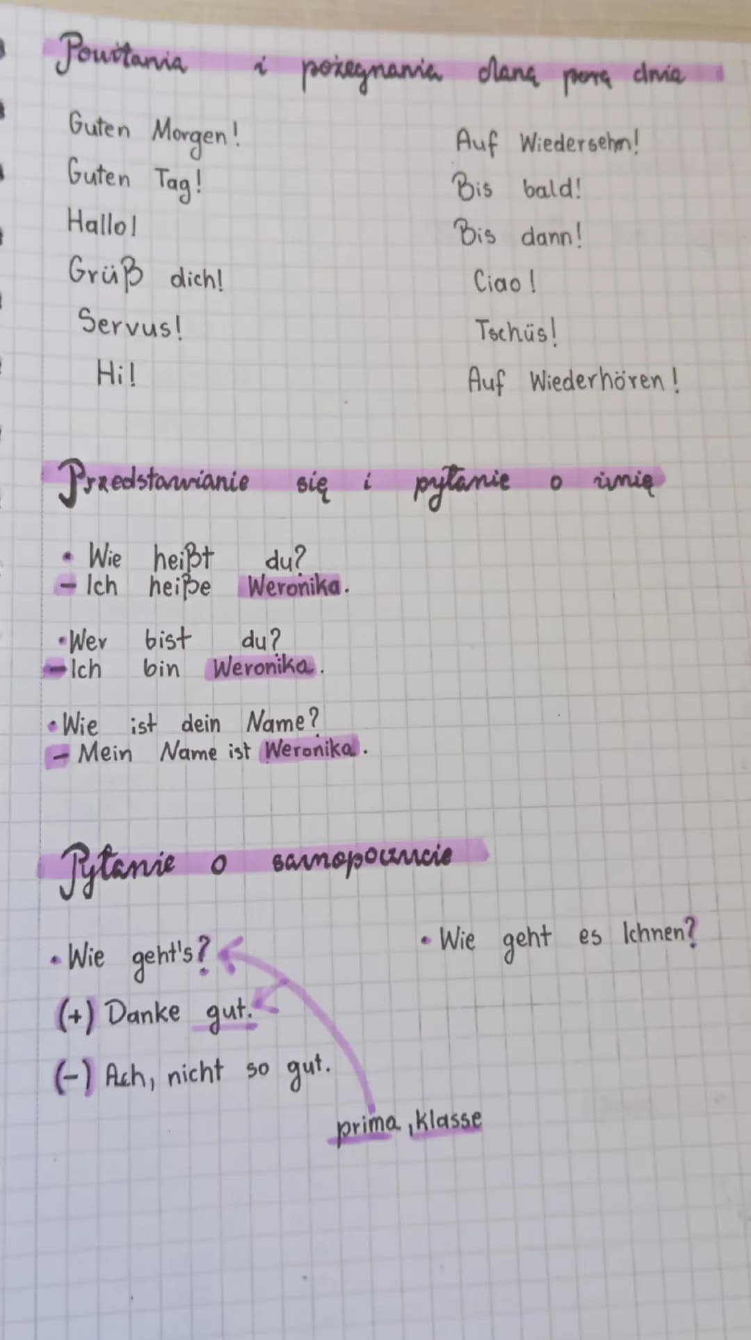 Pourtania i pożegnania clanç perra cinia

Guten Morgen!
Guten Tag!
Hallo!
Grüß dich!
Servus!
Hi!

Auf Wiedersehn!
Bis bald!
Bis dann!
Ciao!
