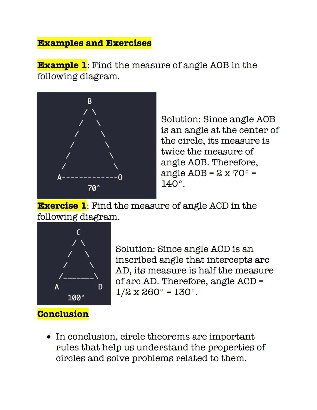 # TOPIC: Circle Theorems

Introduction

*   Circle theorems are a set of rules that describe
the relationships between the angles, chords,
t