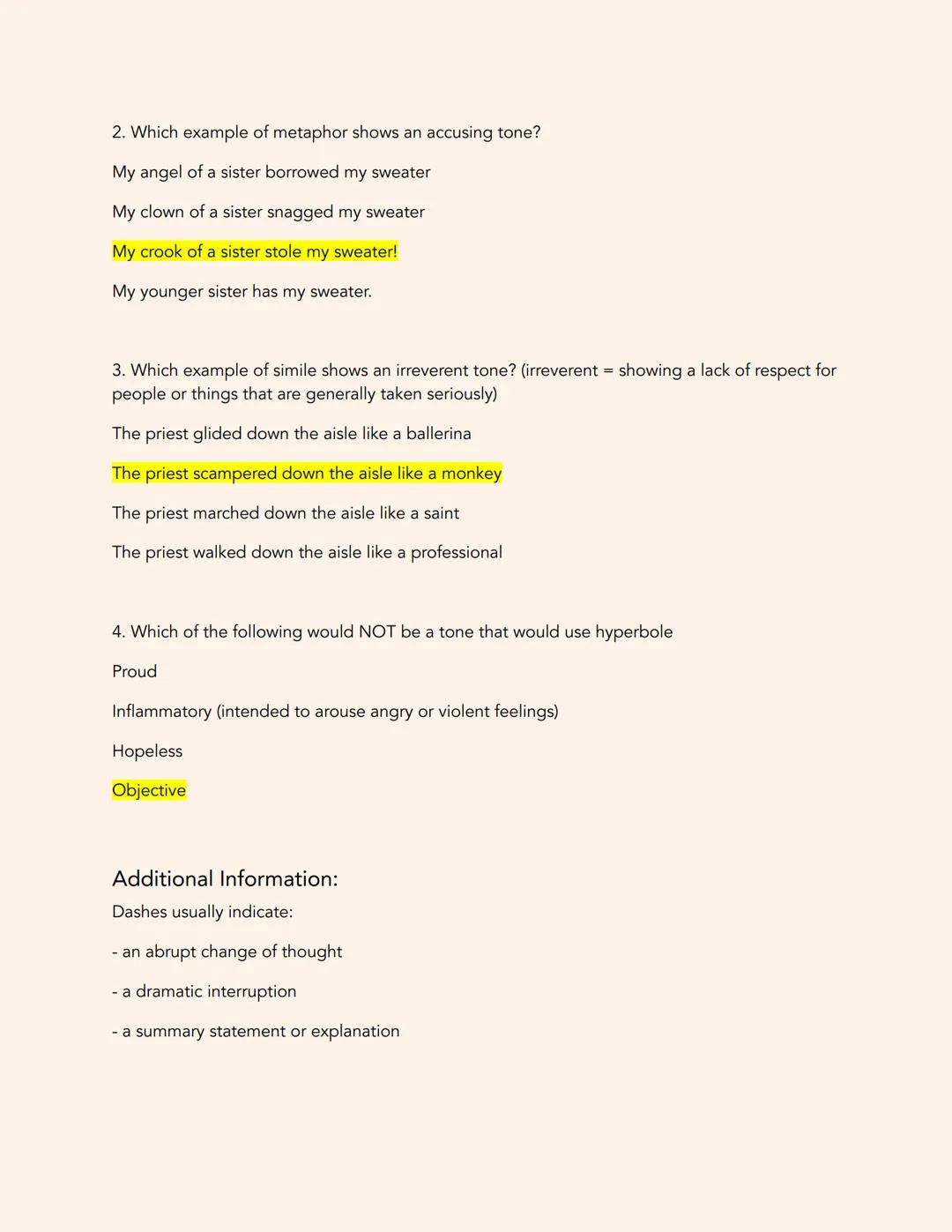 # Connotation vs Denotation

Tone: the writer attitude towards his or her subject and characters

Mood: the atmosphere or feeling created fo