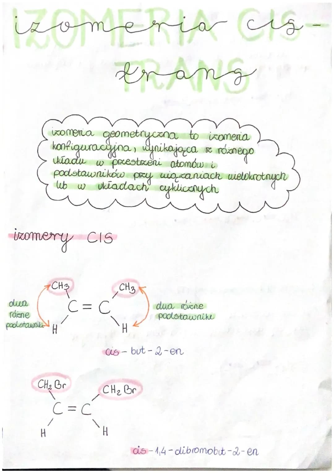 # izomery

izomery izomery mają mają taki sam wzór sumaryczny, ale
inny strukturalny

1,2-dibromopentan
2,4-dibromopentan

Br
1
H
H-C-C-C-C-