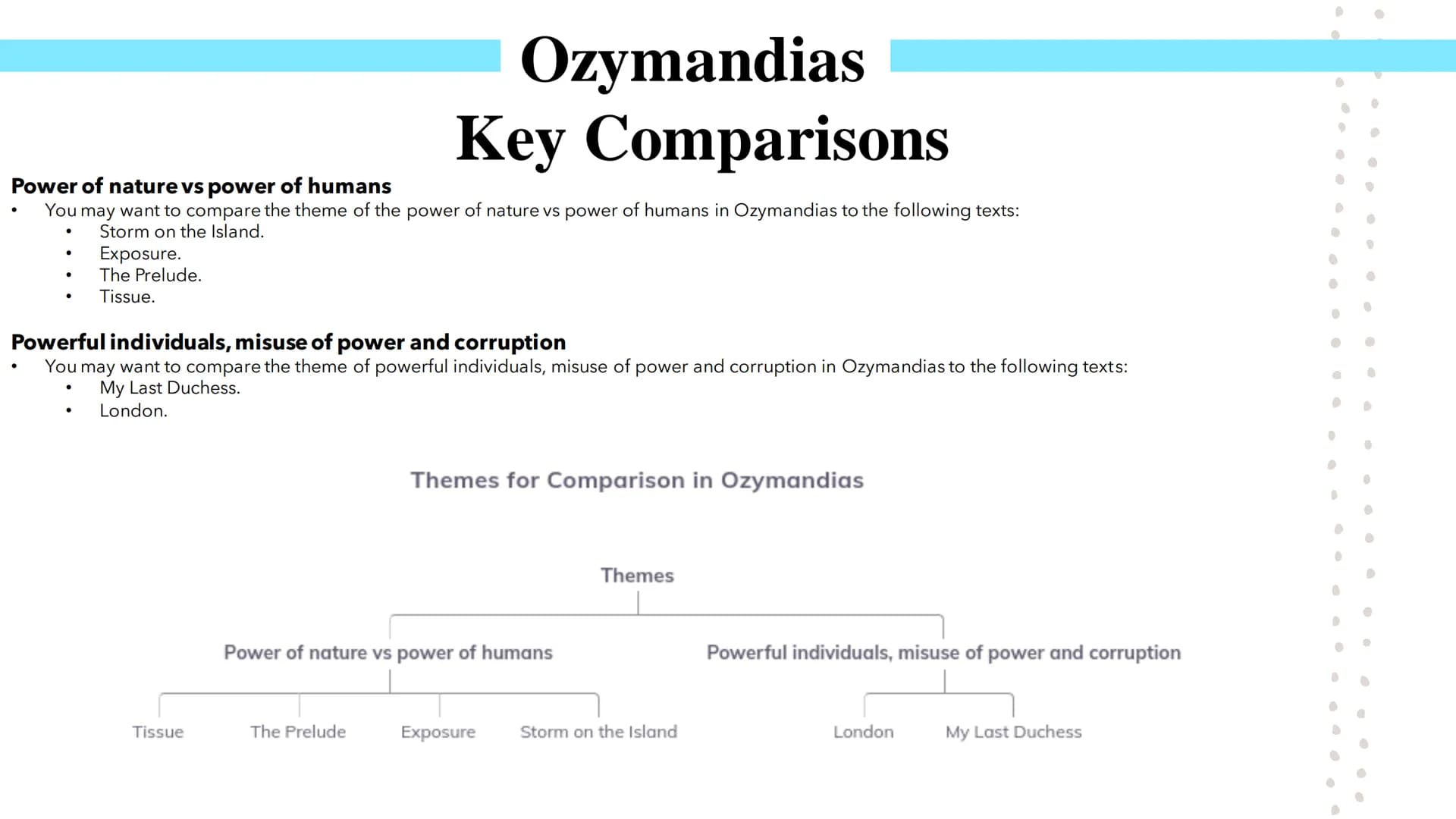 # Power and Conflict

Poetry GCSEs # Ozymandias

Percy Bysshe Shelley's Ozymandias describes the narrator's meeting with a traveller from a 