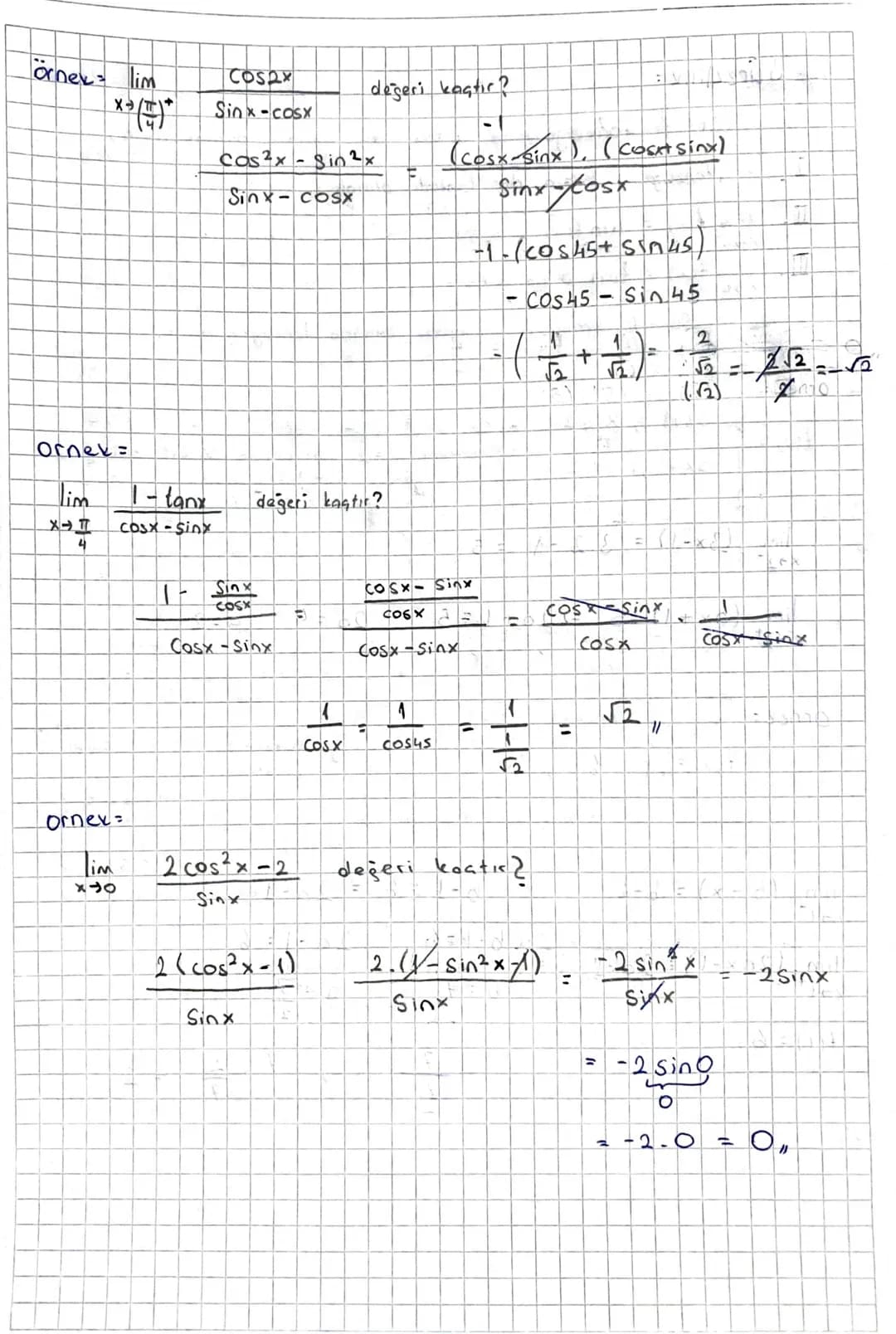 Trigonometrik fonksiyonlordo I eşitsizliği 7
Trigonometrik özdeşlikler;
1) Sin'x + cos²x = 1
2) tanx.cotx=1 tanx=1 , cotx=
tanx
3) tanx Sinx