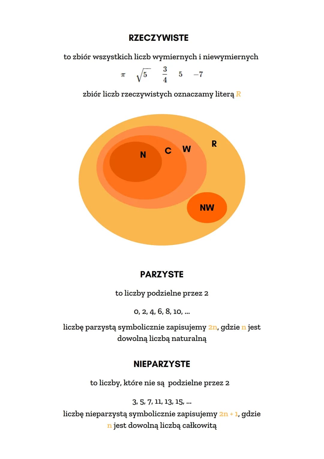 # LICZBY

NATURALNE
to liczby całkowite dodatnie
0, 1, 2, 3, 4, 5, 6, 7, 8, 9, 10, ...
zbiór liczb naturalnych oznaczamy literą N
N jest zbi