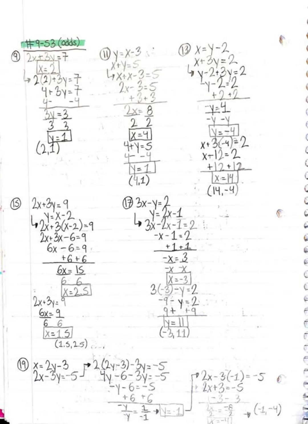 # Section 6.2: Solving Systems of Linear Equations (Substitution) 3/25/18

1.  Finding a graphical solution of a system of equations is base