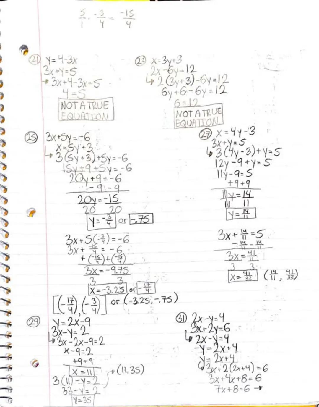 # Section 6.2: Solving Systems of Linear Equations (Substitution) 3/25/18

1.  Finding a graphical solution of a system of equations is base