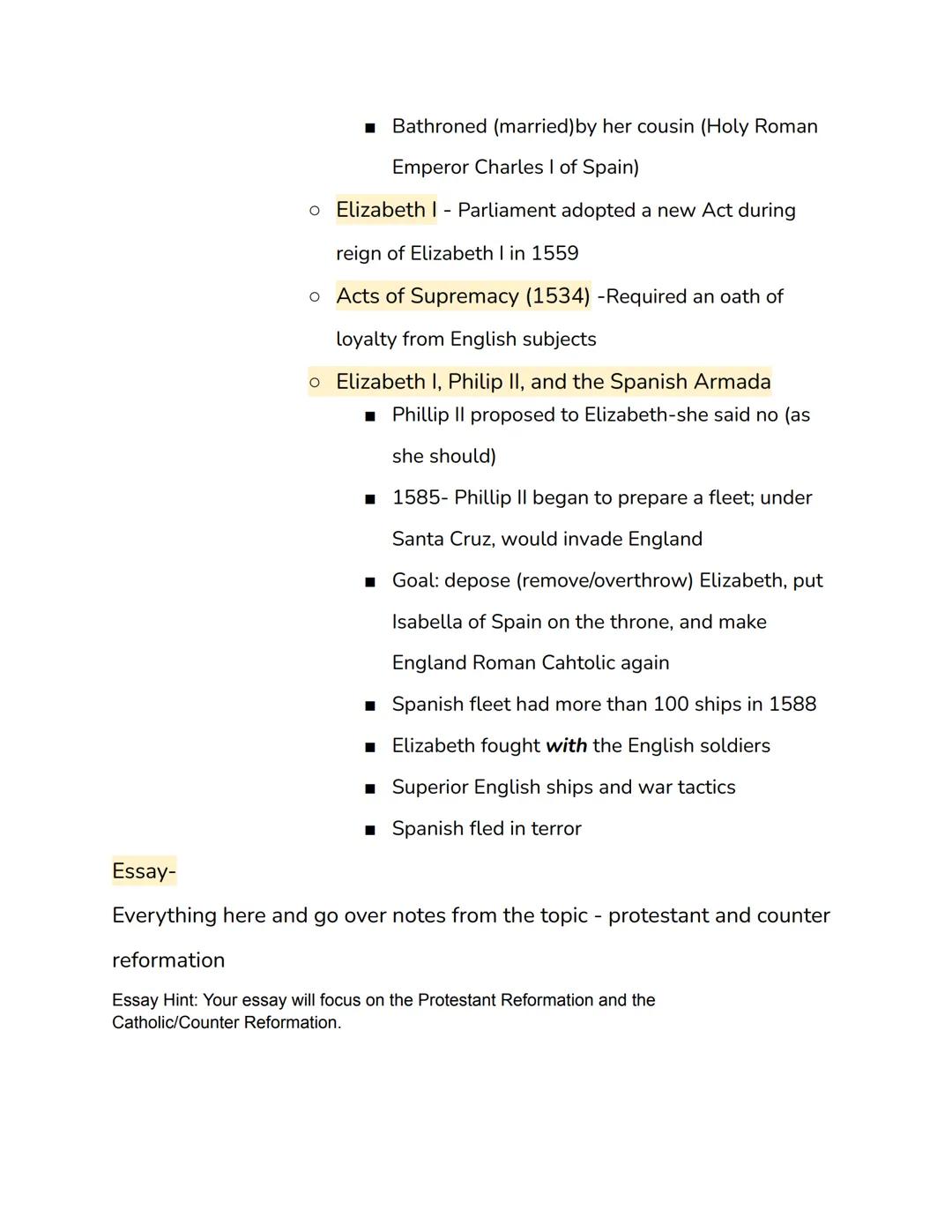 Test #2 Study Guide
Renaissance to English Reformation
• Locations:

• France
• Spain
• Portugal
• Germany
• Chezh Republic
• Switzerland
• 
