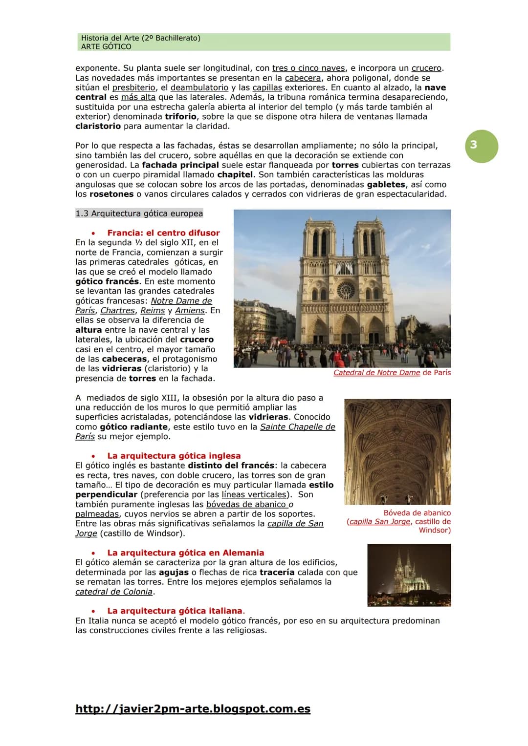 Historia del Arte (2º Bachillerato)
ARTE GÓTICO

Arte Gótico
Arte 8

Durante el siglo XII tuvo lugar un crecimiento notable de la población 