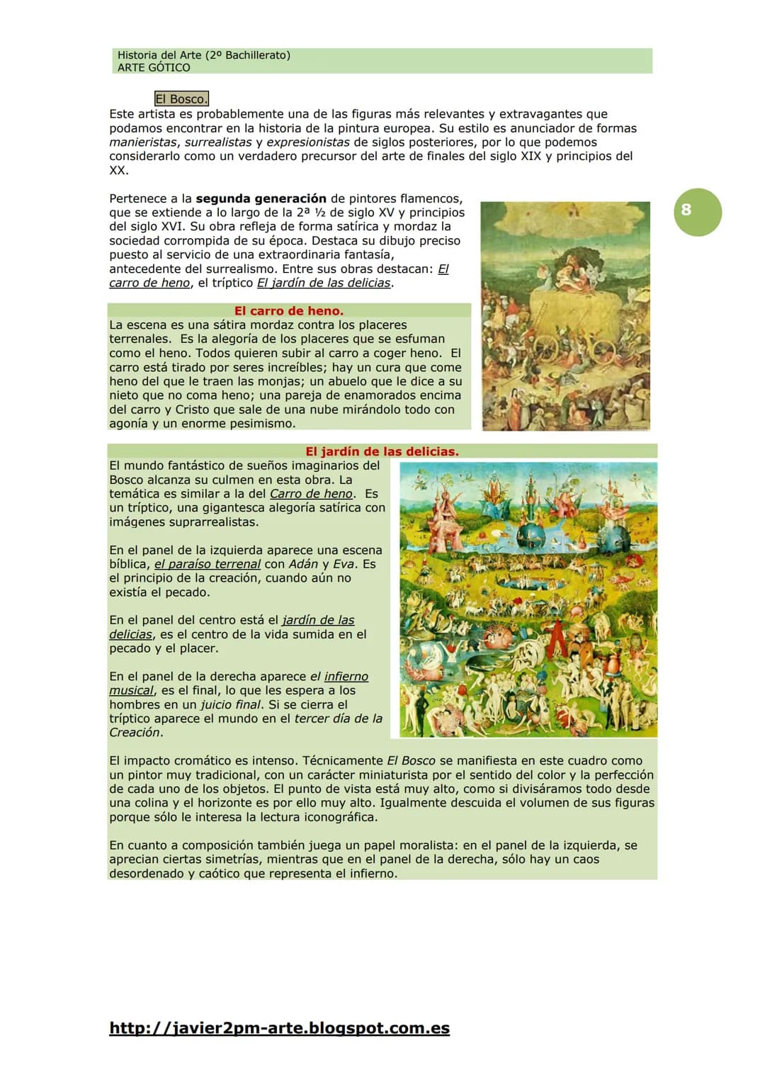 Historia del Arte (2º Bachillerato)
ARTE GÓTICO

Arte Gótico
Arte 8

Durante el siglo XII tuvo lugar un crecimiento notable de la población 