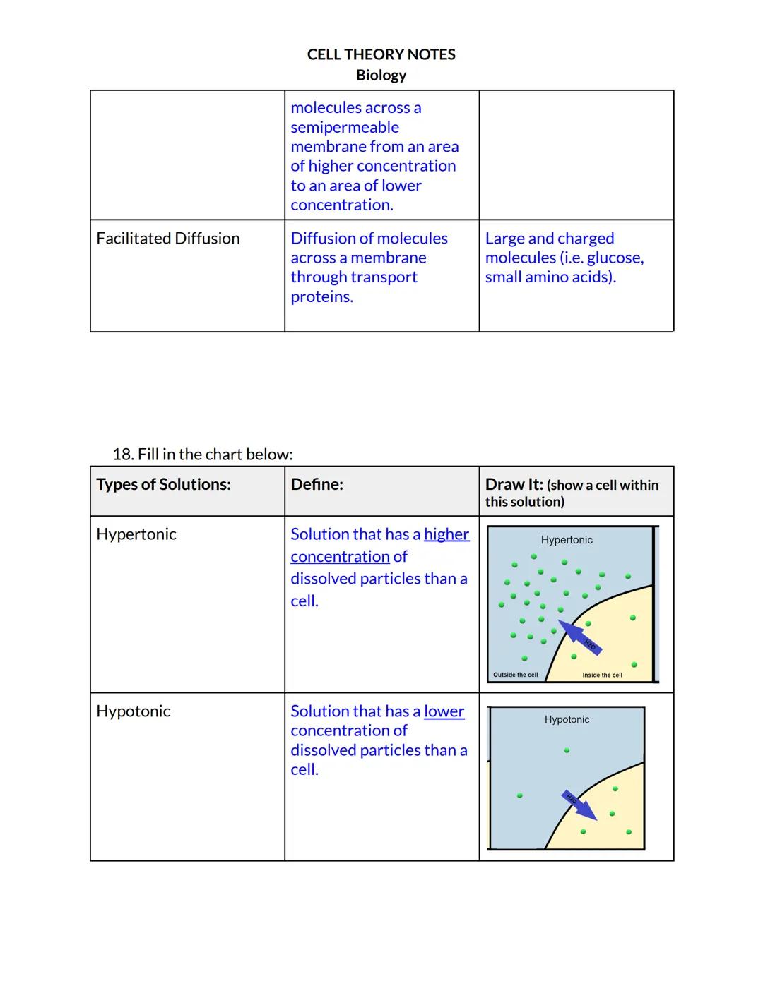 # CELL THEORY NOTES
Biology

1. What are the 3 parts of Cell Theory?
*   All organisms are made up of cells.
*   The cell is the basic unit 