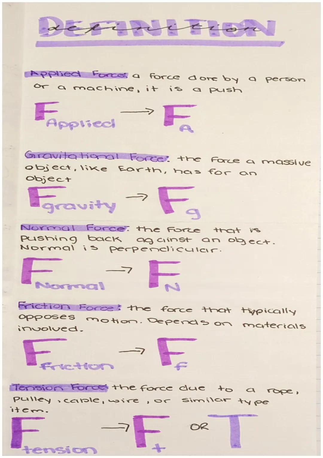 # types of

# ForceS

Force 1:

Applied Force

$F_a=ma$

Force 2:

Gravitational Force

$F_g = mg$

*   Always towcarel the center of mcis5.