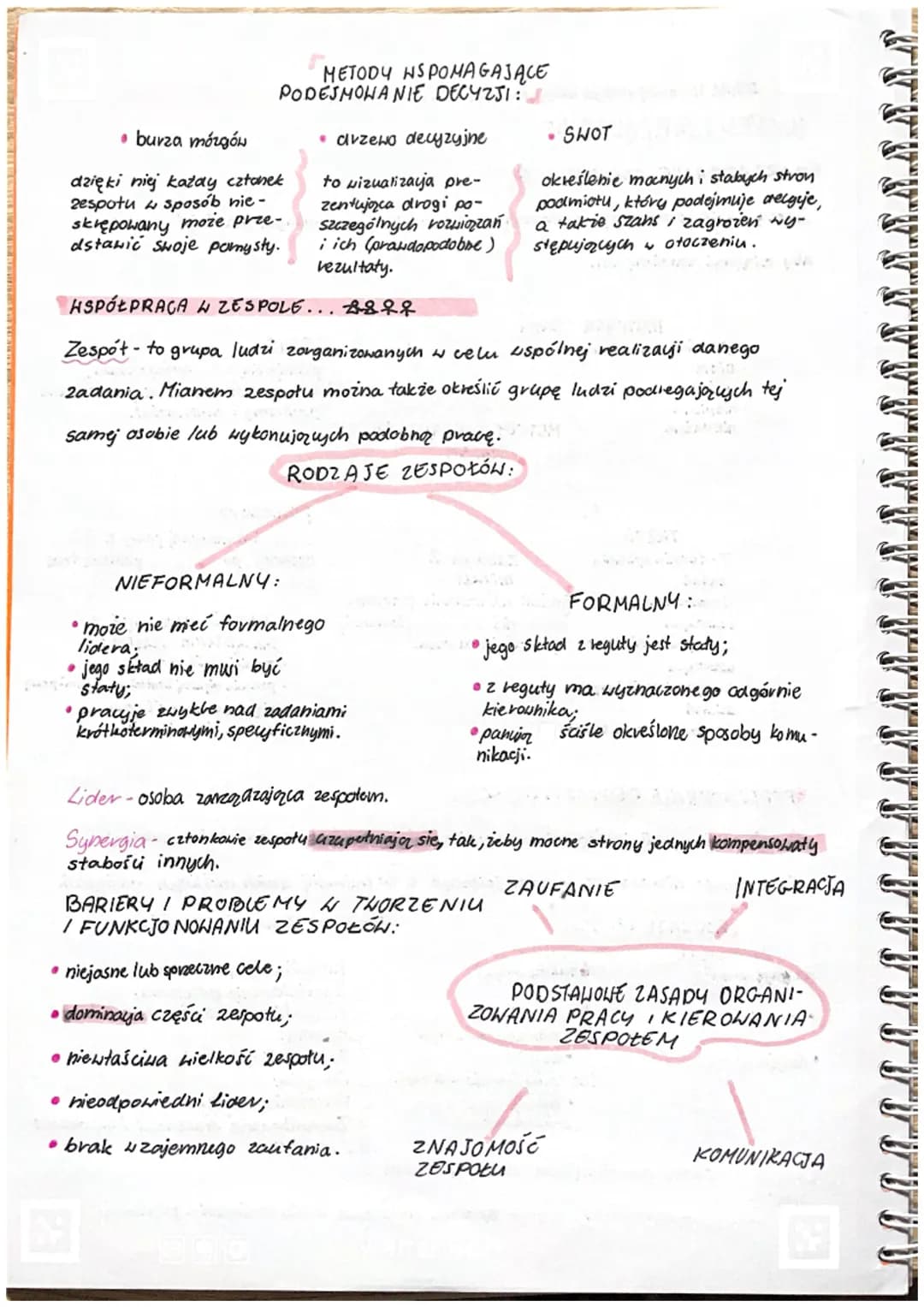 DZIAŁ II-podejmowanie decyzji, praca zespołowa i kreatywne myilenic

# BIZNES IZARZĄDZANIE

## ZARZĄDZANIE CZASEM...

Zarządzanie czasem- sy