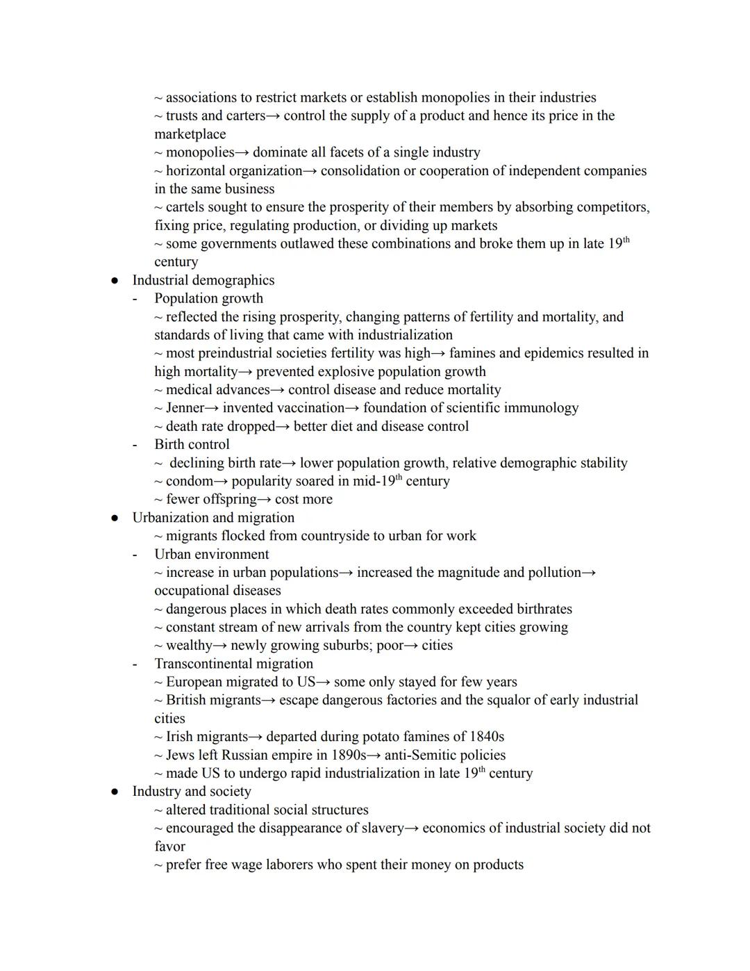 • Foundation of industrialization
~ started in Britain
Chapter 29 note
~ high agriculture production→ population growth→ work other than cul