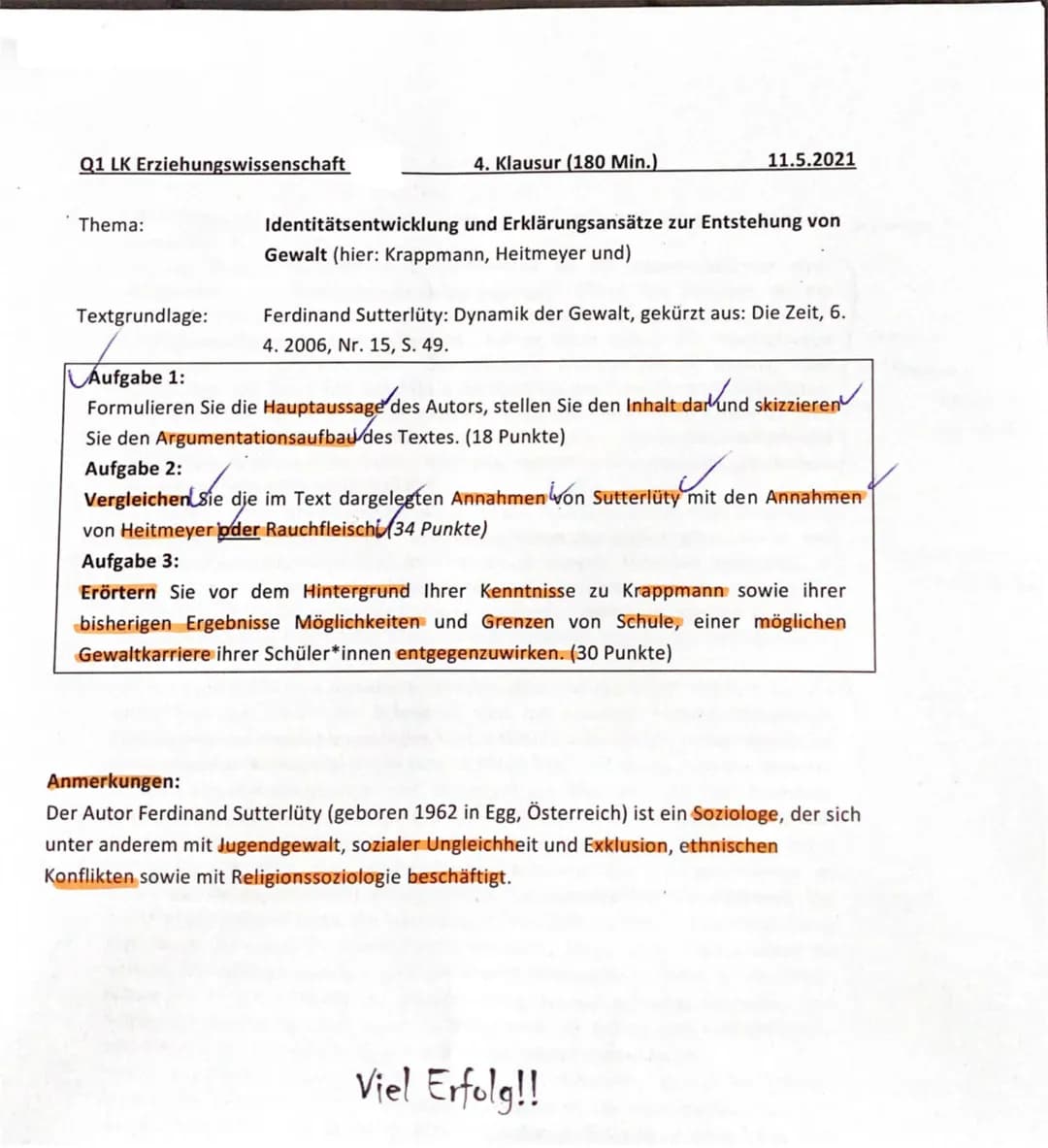 Hallöchen :),

Ihr schreibt demnächst mal wieder eine Klausur in Päda und habt oft zeitlichen Stress oder andere Aspekte die
euch schwer fal