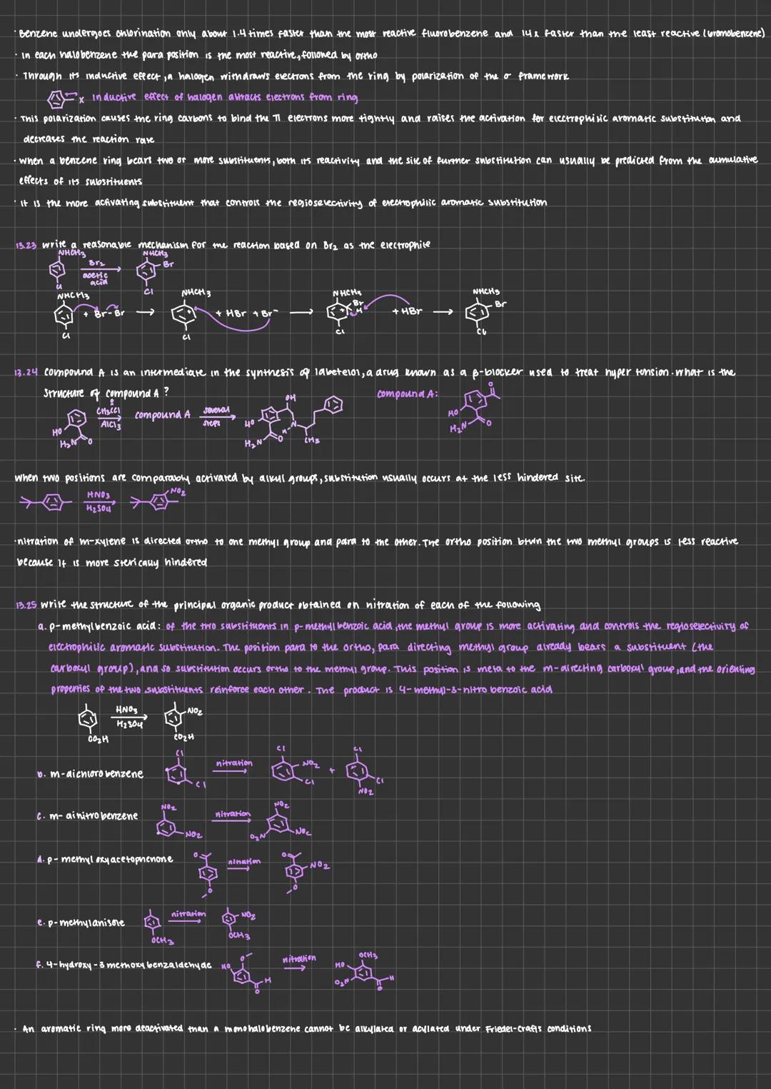 
<p>In aromatic compounds, substitution is observed instead of addition. There are different types of electrophilic substitution reactions, 