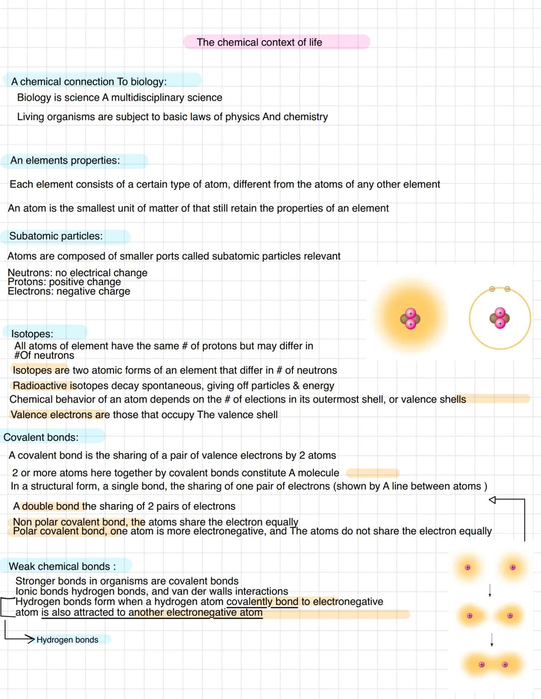 # The chemical context of life

## A chemical connection To biology:
Biology is science A multidisciplinary science
Living organisms are sub