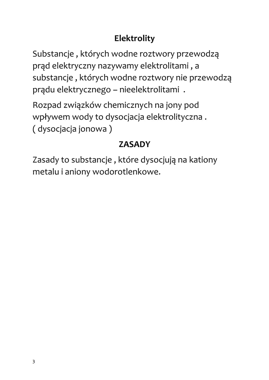 # CHEMIA

WODOROTLENKI I ZASADY

Dysocjacja:
MOH -> M + OH

Mają odczyn zasadowy 7 <

WZÓR WODOROTLENKÓW
$M^{n+}(OH)_n$

POWSTAWANIE ZASAD
T
