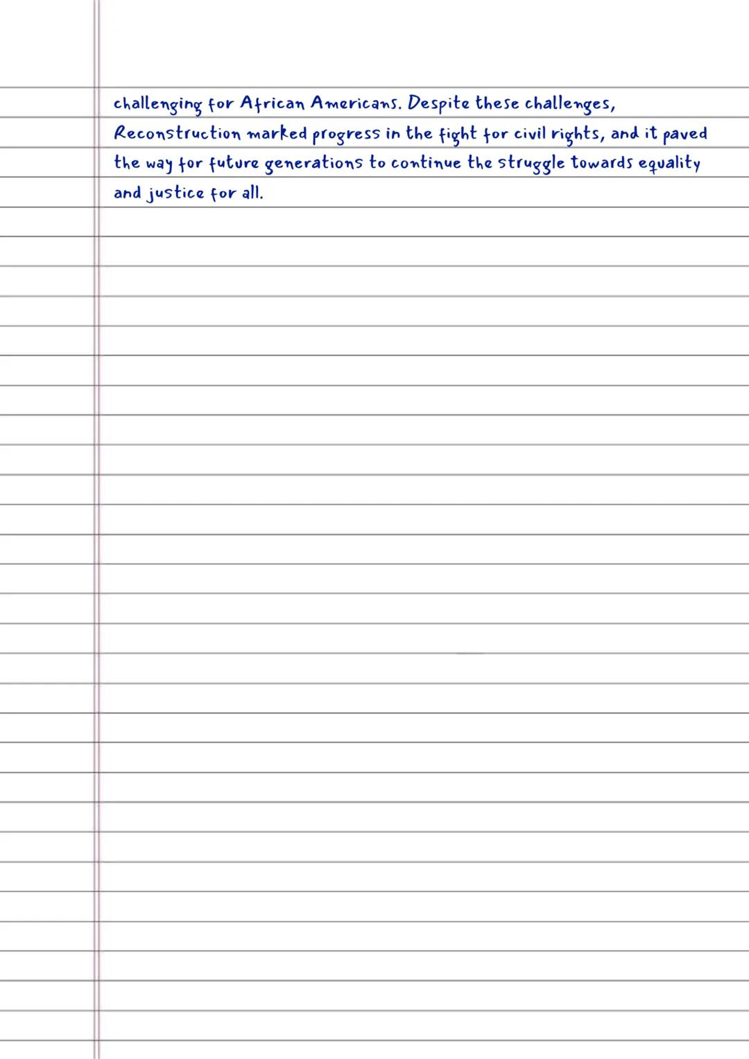 The Civil War

The Civil War and Reconstruction period was a significant time in
American history. It was a time of social, economic, and po