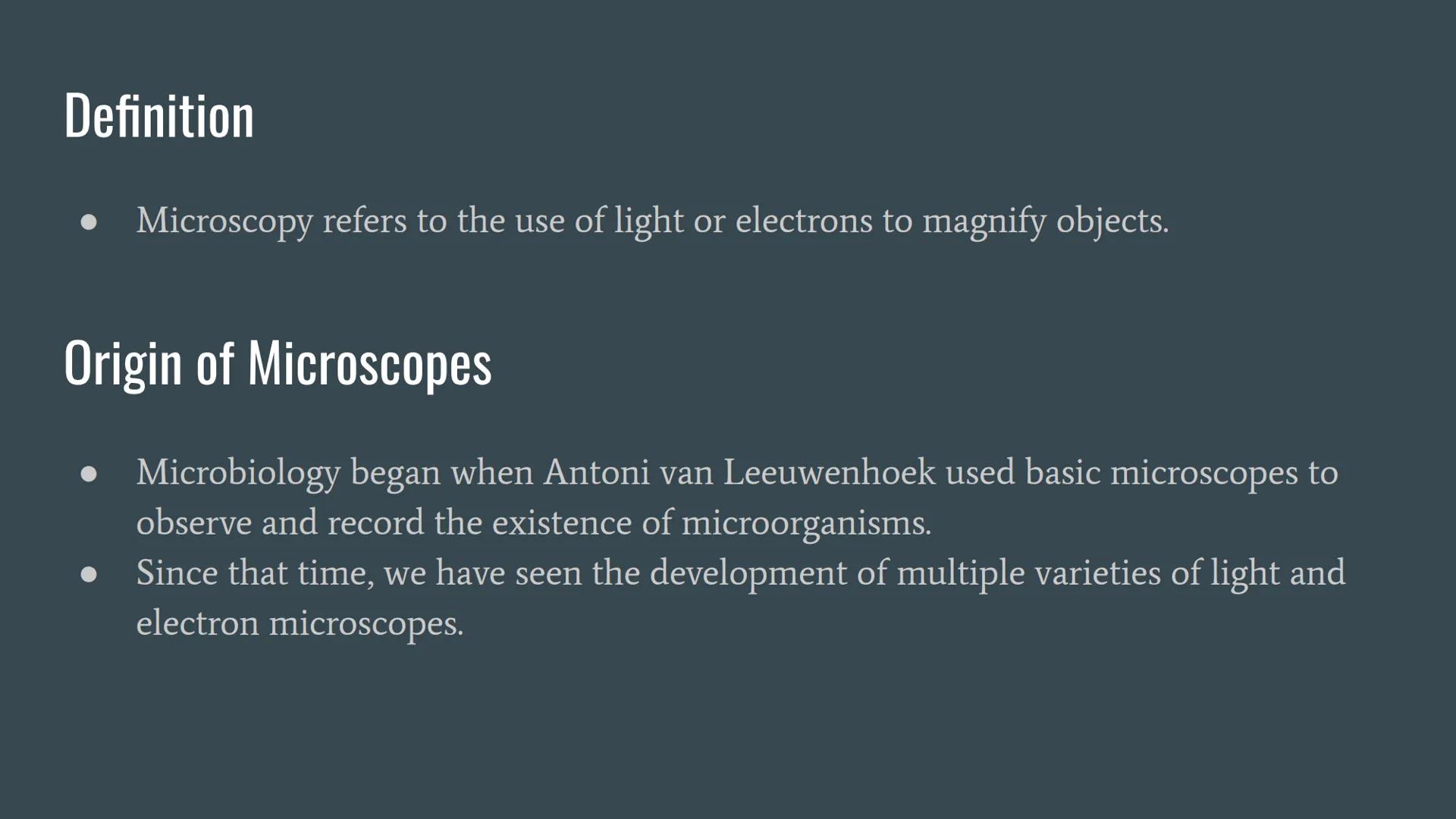 # Chapter 4: Microscopy, Staining, and Classification

... # Units of Measurement

Since microorganisms are small, and a unit of measure is 