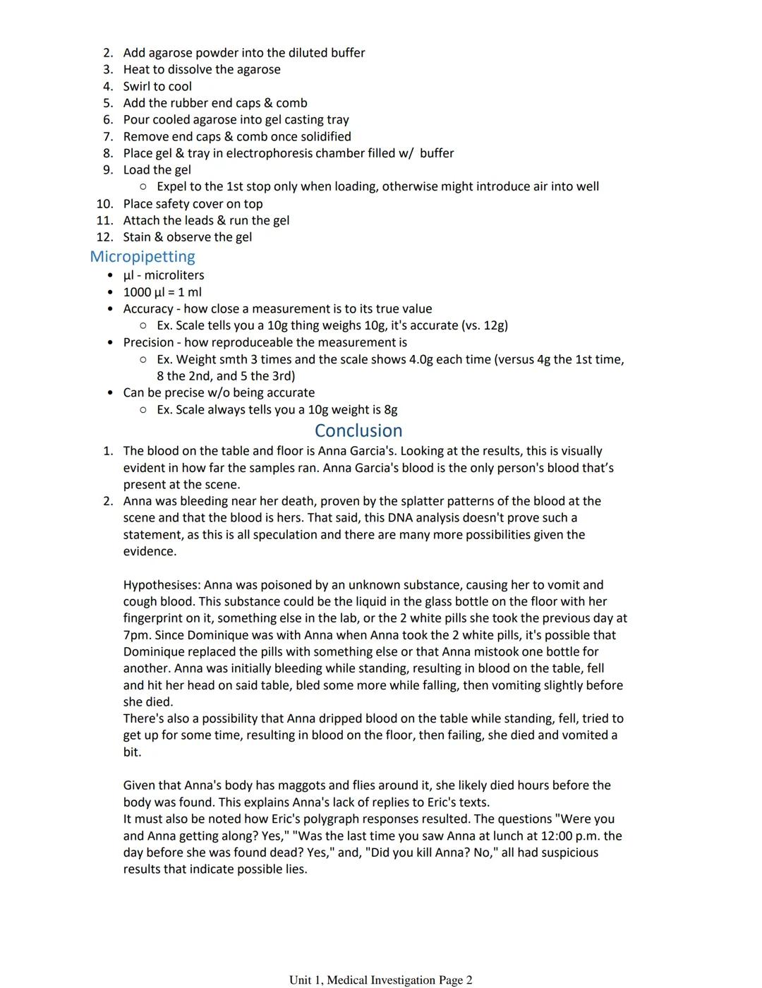 # 1.1.6 DNA Analysis
Tuesday, September 28, 2021 10:37 AM

Notes
*   Digest - cutting DNA -> separating DNA pieces -> comparing DNA pieces
*