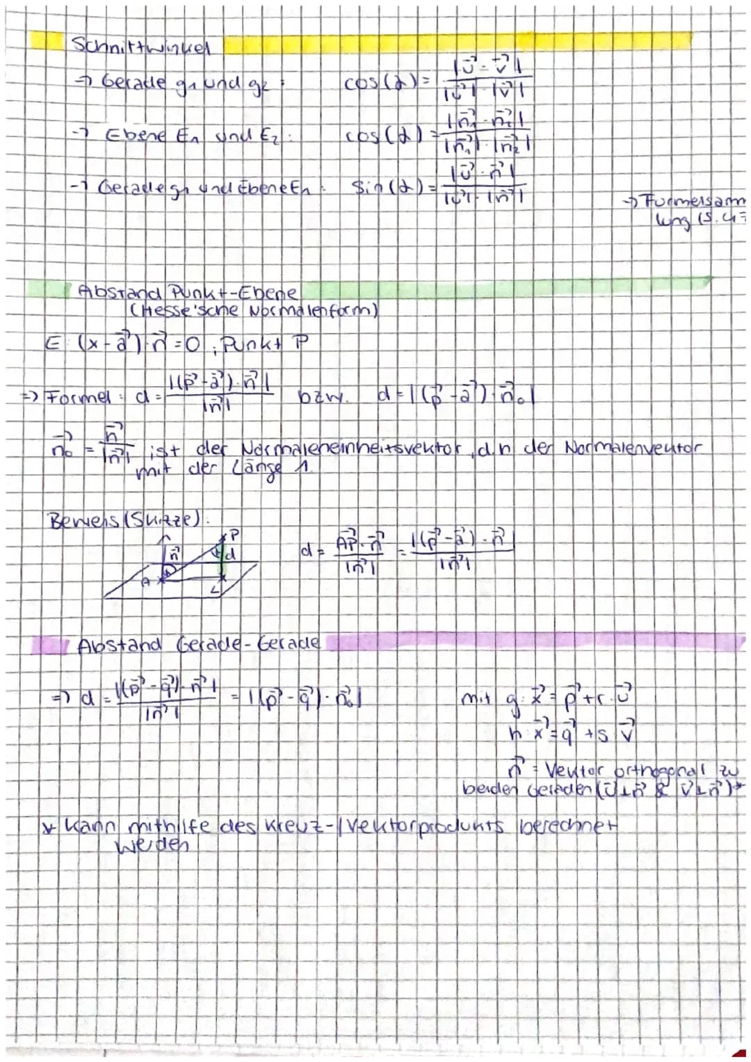 GERADEN

Vorwissen (Punute und Ventoren im Raum)
→ Abstand zweier Punute A(a₁a₂a₃) und B(b₁b₂b₃)
$AB = \sqrt{(b₁-a₁)²+(b₂-a₂)²+(b₃-a₃)²}$
→ 
