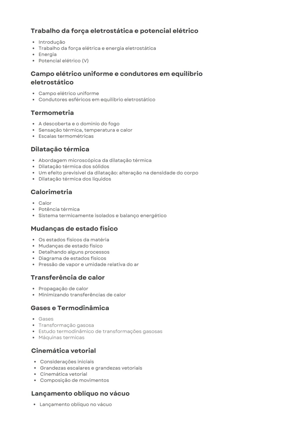 ## FISICA

Resumos em tópicos - @isadoraf.barros  APOSTILAS POLIEDRO

### Introdução à Cinemática

* Conceitos fundamentais
* Espaço de um m