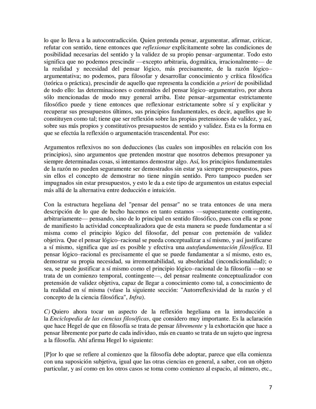 # LA RAZÓN AUTORREFLEXIVA COMO PRINCIPIO DE LA FILOSOFÍA DE
HEGEL

Mario Rojas Hernández

Para Hegel la autorreflexividad de la razón es pri