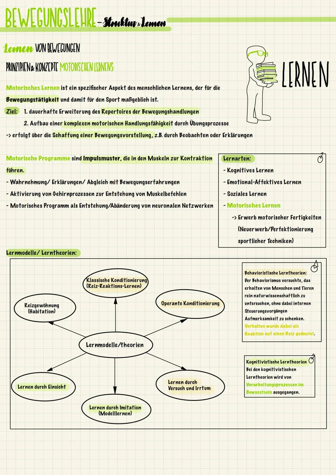 # BEWEGUNGSLEHRE-Stockteur Lemen

Bewegungslehre Gesamtheit der wissenschaftlichen Aussagen zum Problemkomplex der Bewegung im Sport

Zwei z