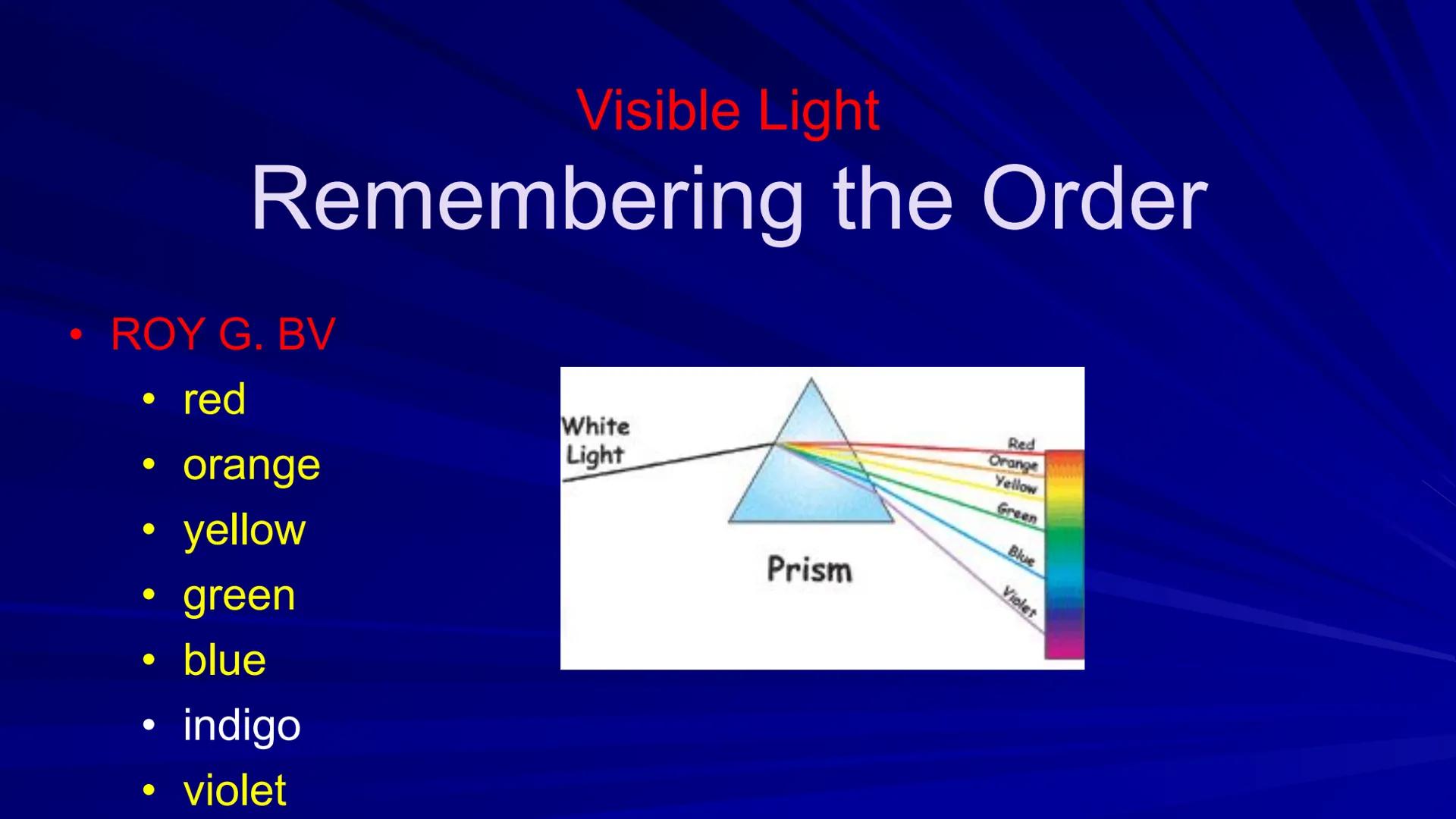 # THE ELECTROMAGNETIC SPECTRUM

Wavelength
(in meters)

Size of a
wavelength

Common
name of wave

Sources

Frequency
(waves per
second)

En