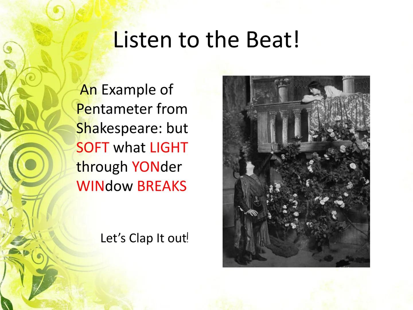 # Goals and Expectations

Identify and respond
to poetic language
and imagery

At the end of
this lesson,
students should
be able to:

Know 