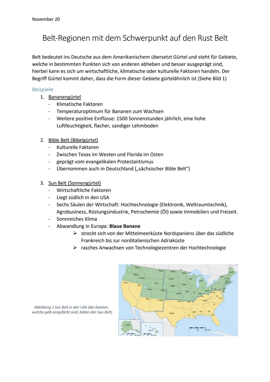 November 20

# Belt-Regionen mit dem Schwerpunkt auf den Rust Belt

Belt bedeutet ins Deutsche aus dem Amerikanischem übersetzt Gürtel und s