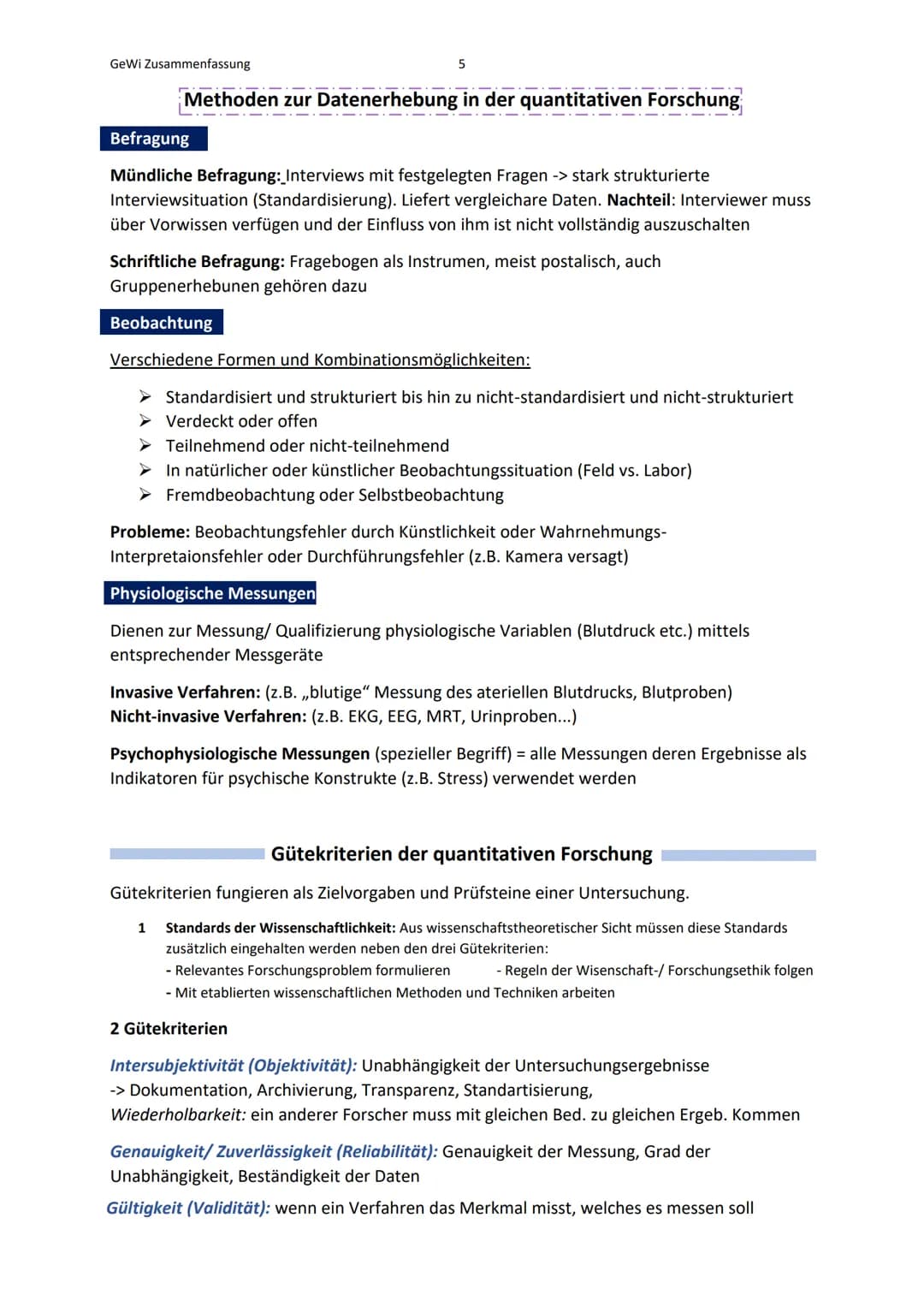 GeWi Zusammenfassung

1

Lernbereich 1: Wissenschaftlich arbeiten

Was ist Wissenschaft?

Wissenschaft (als Lehre)

Forschung (als Prozess)
