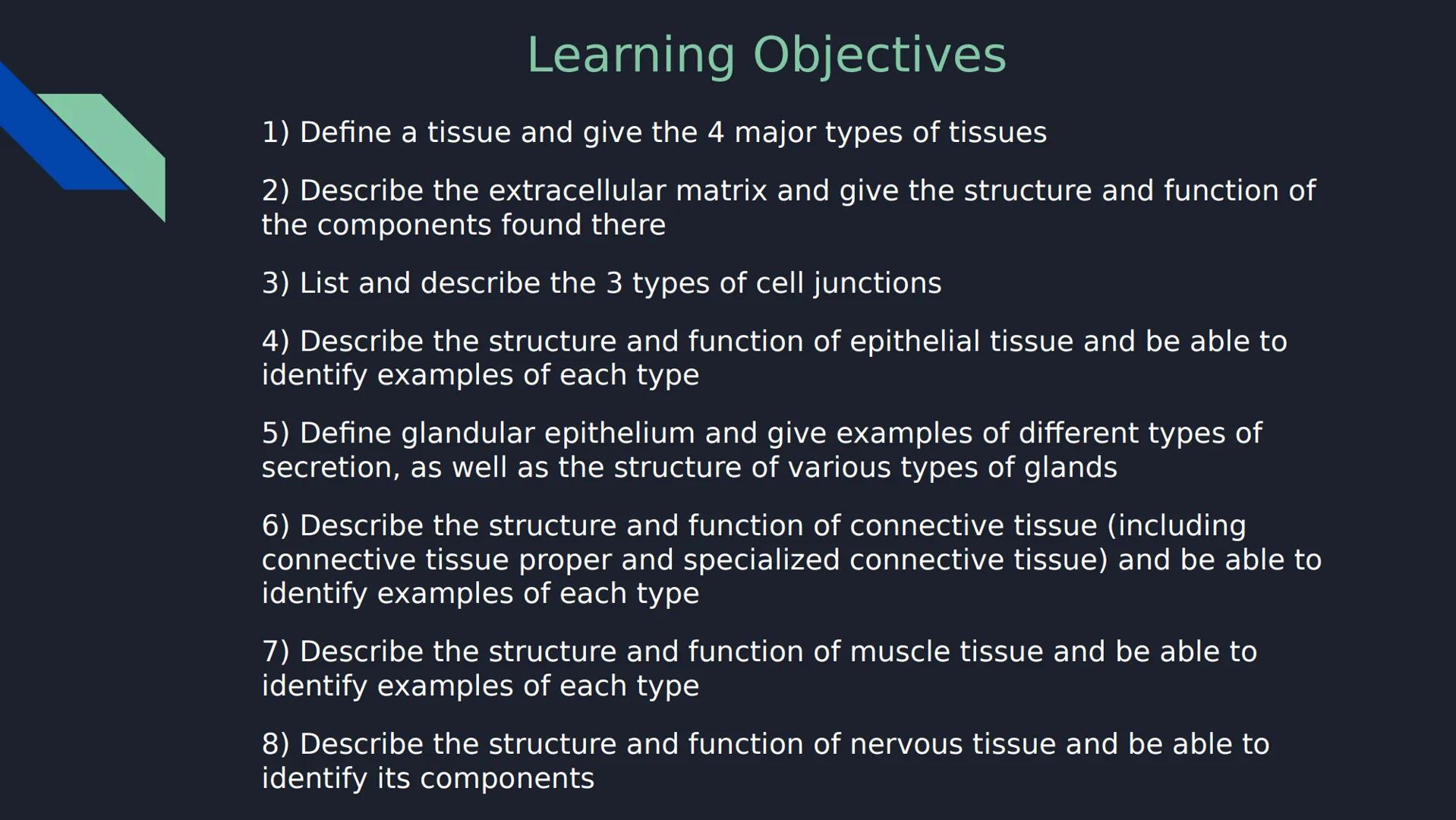 Review Question 1

Which of the following is NOT a type of passive transport?

a) Simple Diffusion

b) Osmosis

c) Facilitated Diffusion

d)
