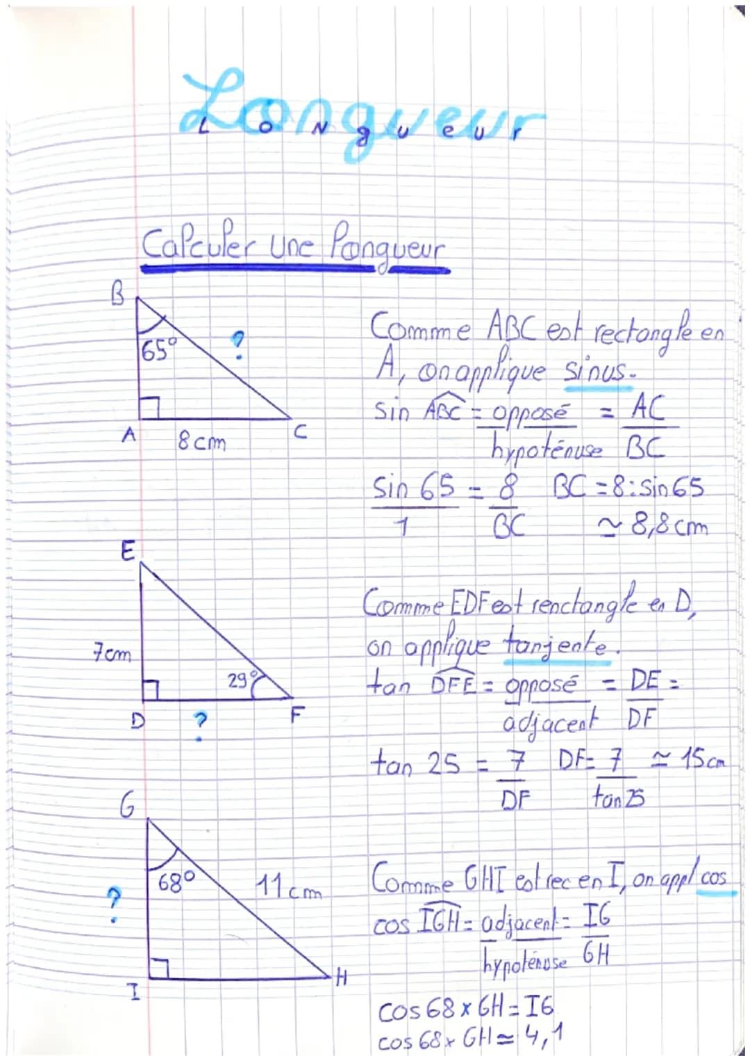 Trygonométrie

Opposé

A

hypotenuse

C
adjacent
B

COS = adjacent
arcos hypotenuse

Sin = opposé
arcsin hypotenuse

tan = Opposé
arctan adj