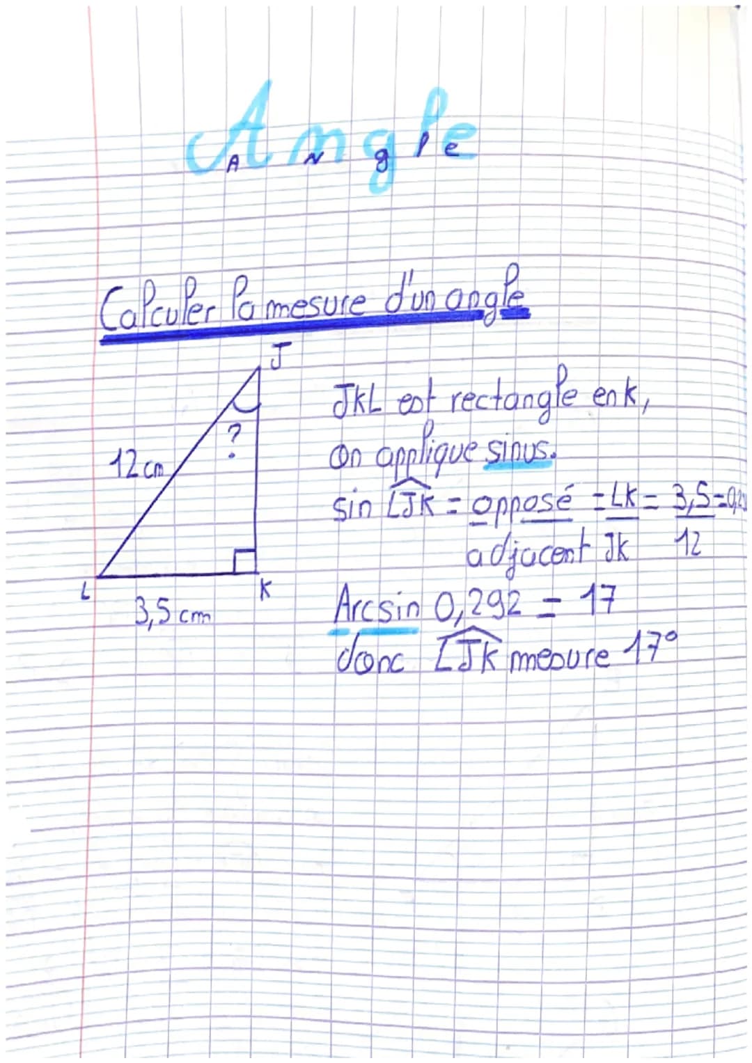 Trygonométrie

Opposé

A

hypotenuse

C
adjacent
B

COS = adjacent
arcos hypotenuse

Sin = opposé
arcsin hypotenuse

tan = Opposé
arctan adj