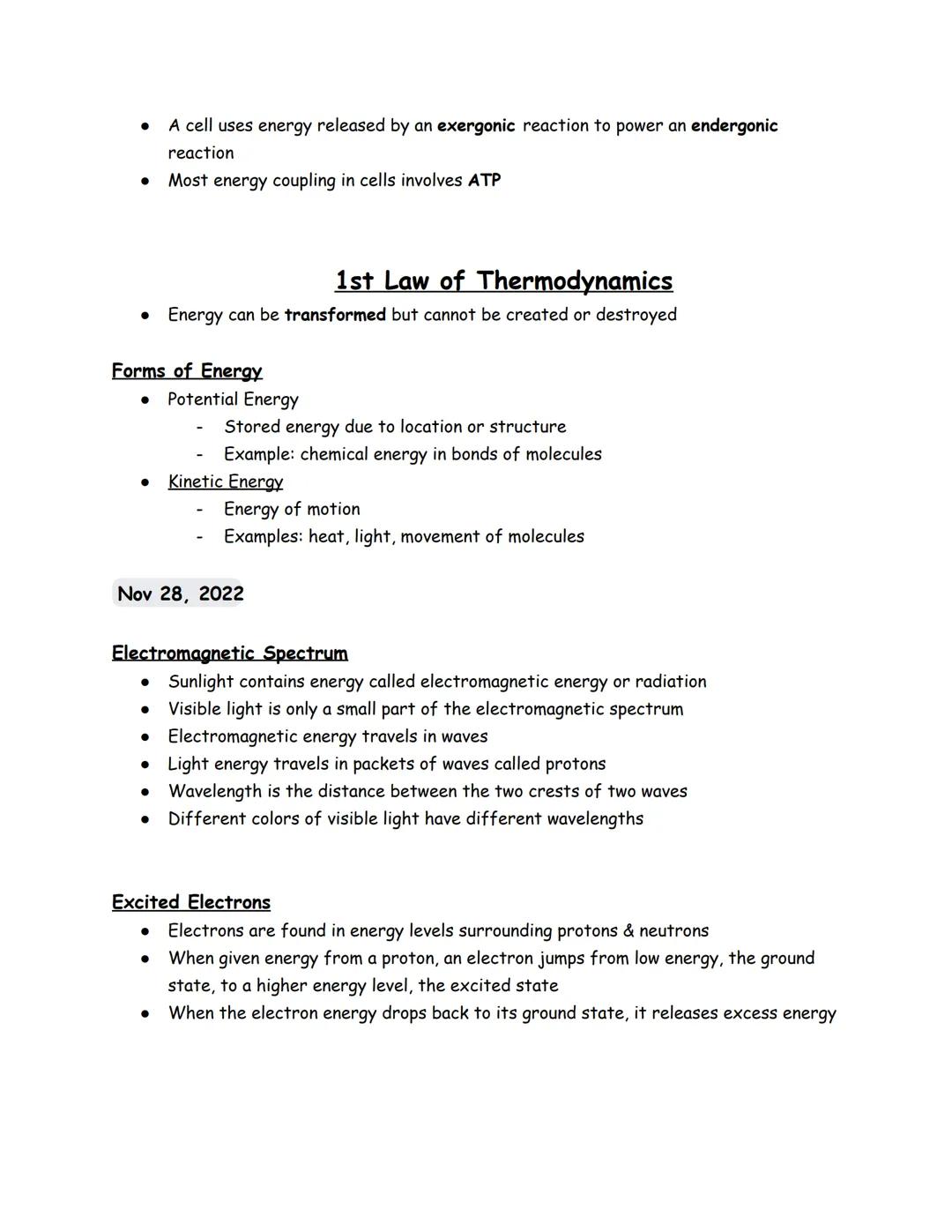 Nov 14, 2022

Photosynthesis
*   Over 450 million years ago
*   Two forms of reactions
    *   Light independent
    *   Light-dependent
*  