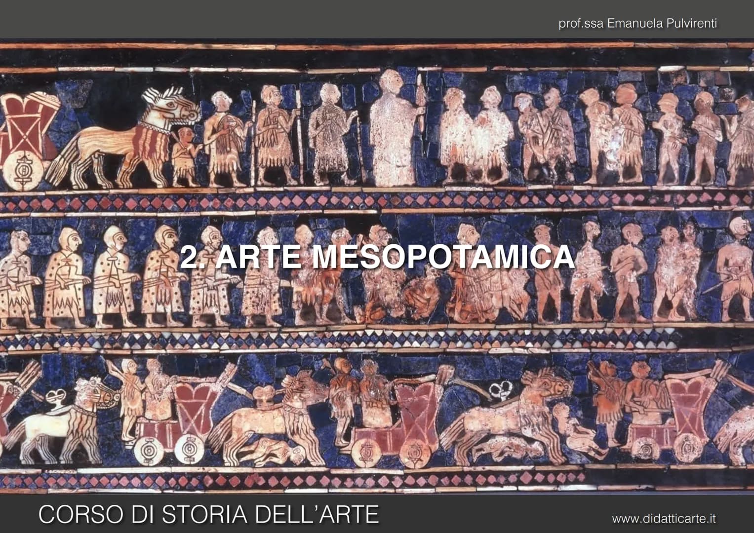 prof.ssa Emanuela Pulvirenti

2. ARTE MESOPOTAMICA

CORSO DI STORIA DELL'ARTE

www.didatticarte.it # ARTE MESOPOTAMICA

# TANTI POPOLI TRA D
