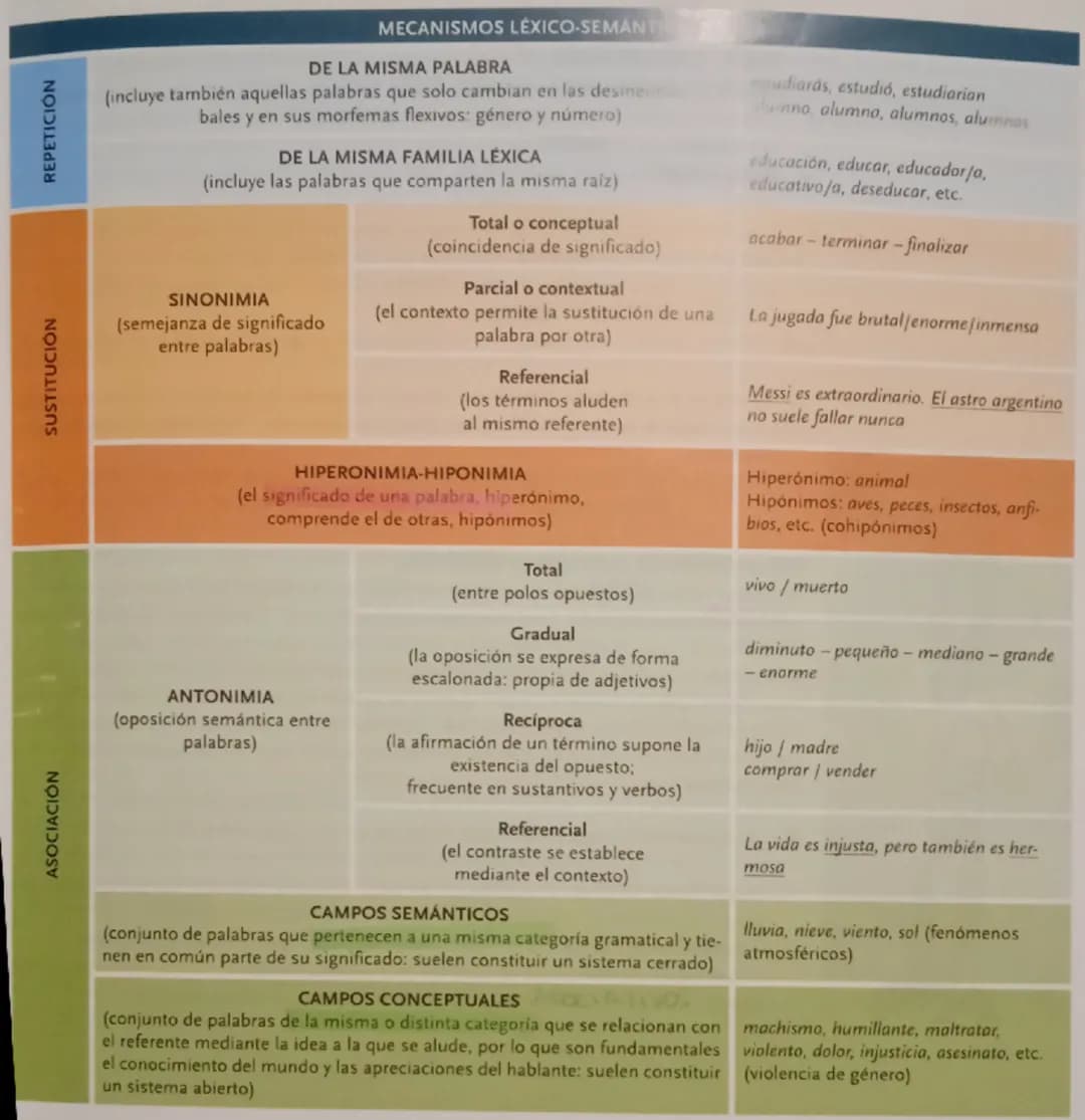 # MECANISMOS LÉXICO-SEMANT

# DE LA MISMA PALABRA
(incluye también aquellas palabras que solo cambian en las desine
bales y en sus morfemas 
