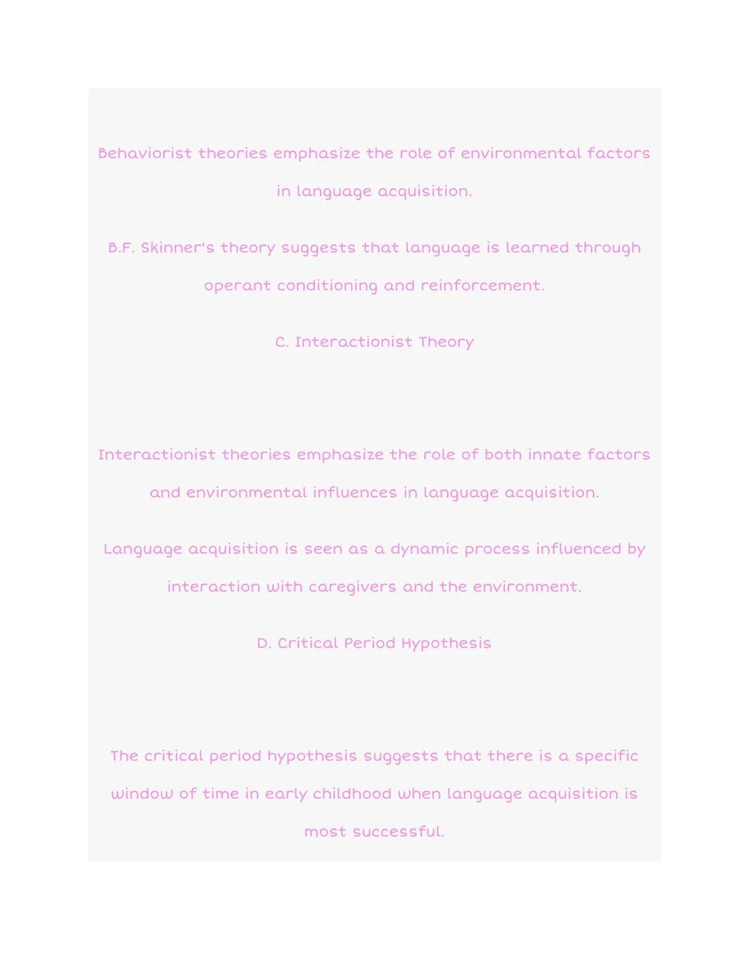 5.11: Components of Language and
Language Acquisition



1-word

2-word

multi-word

I. Introduction

Language is a complex and unique human